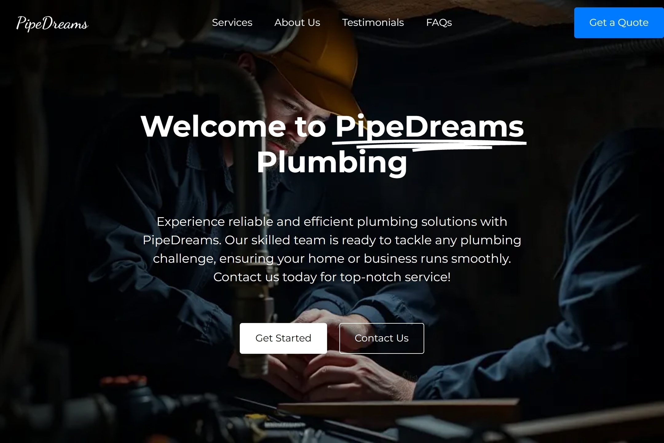 Plumber website template