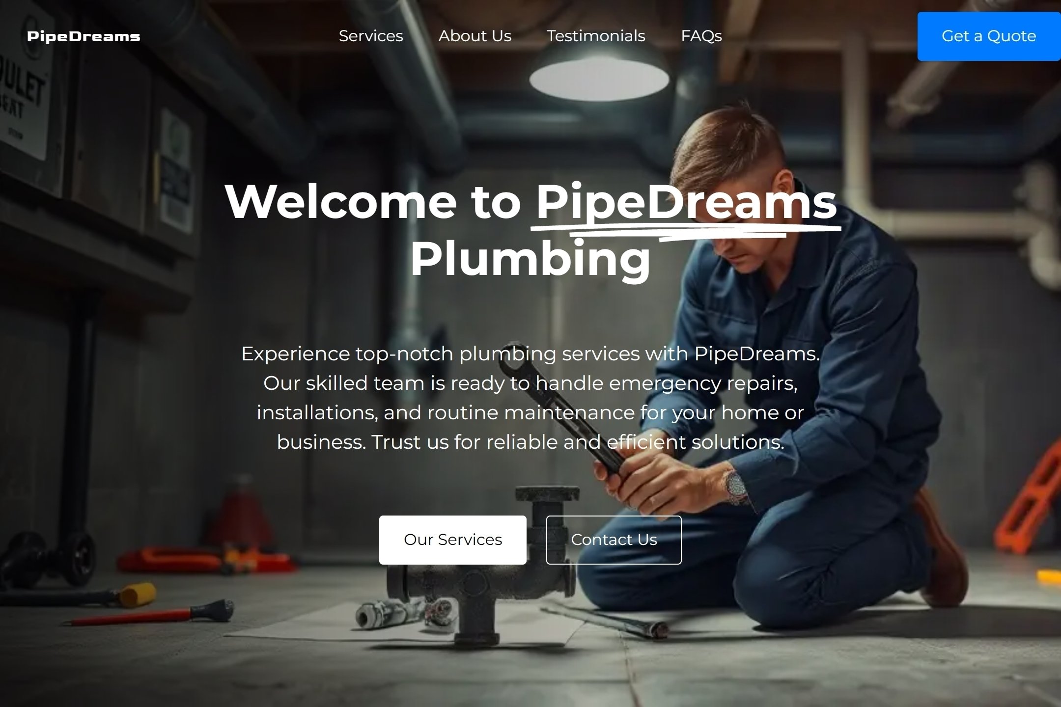 Plumbing website template