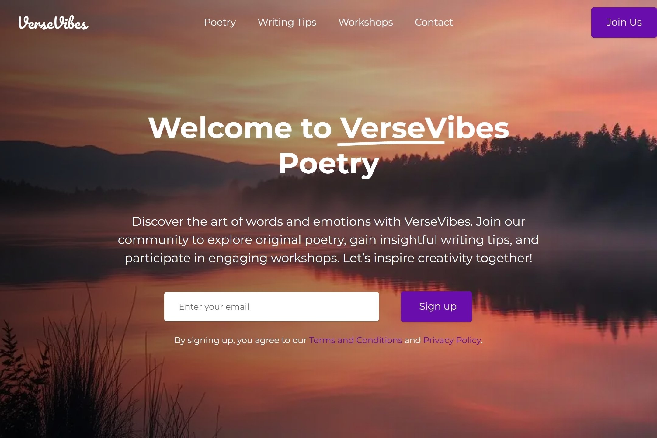 Poetry blogger website template