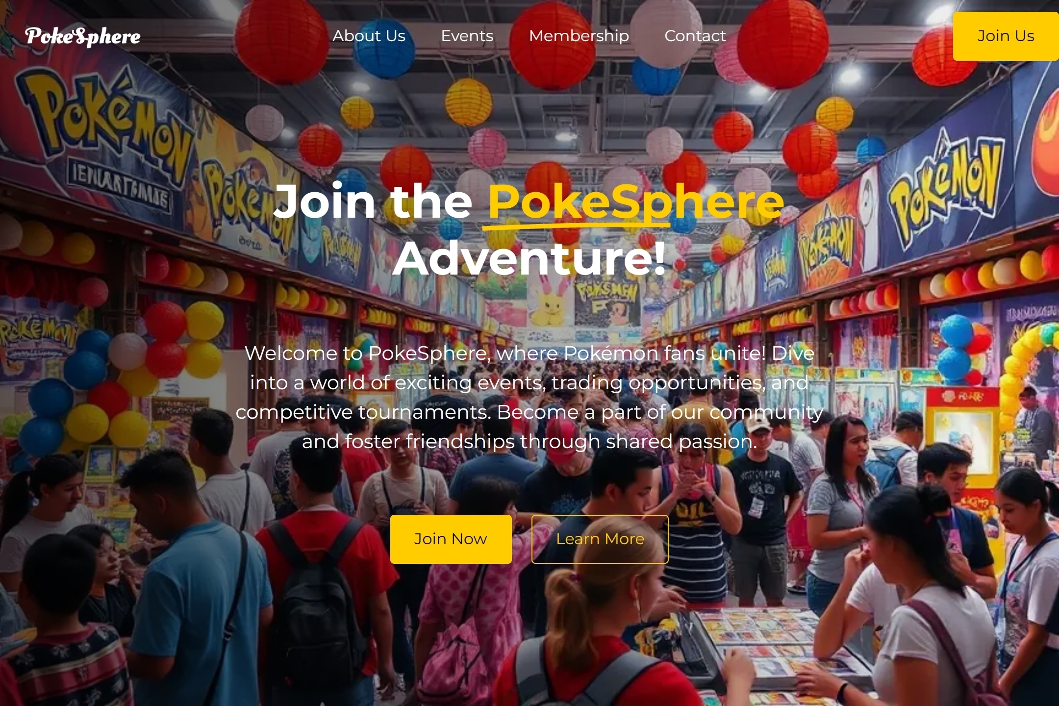 Pokemon club website template