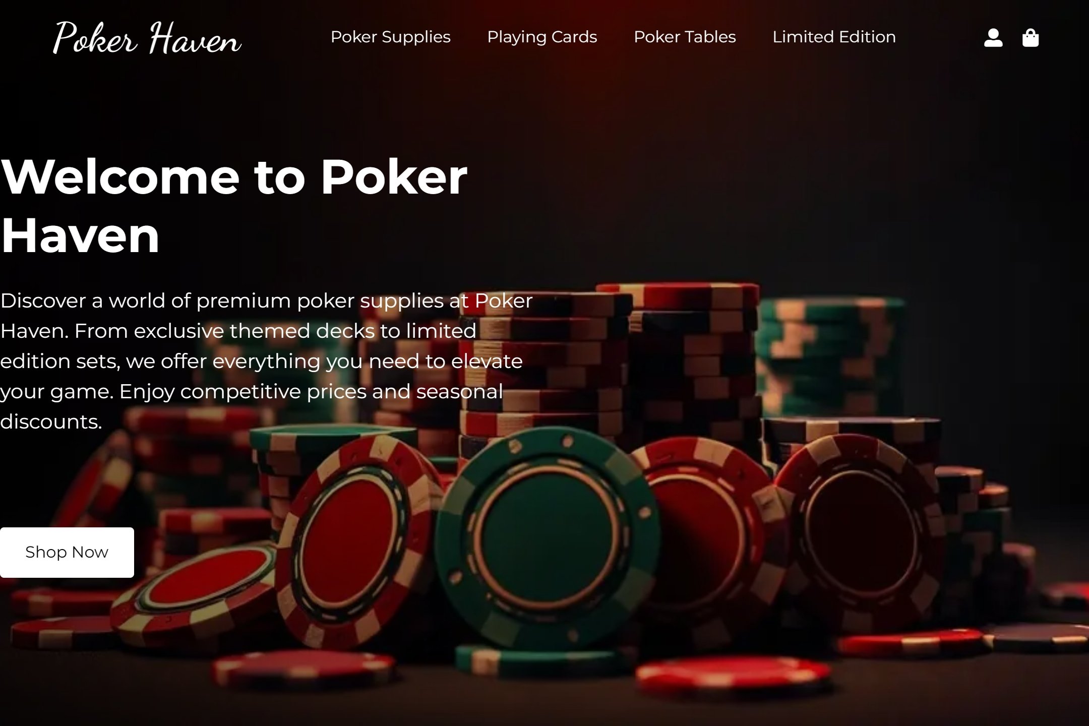 Poker store website template