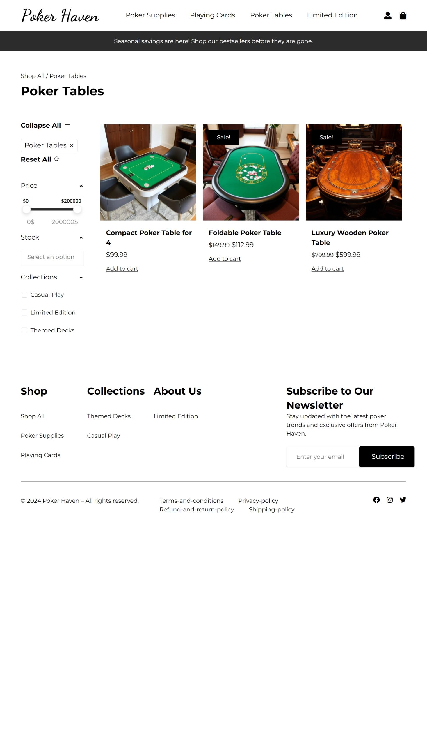 Poker Tables