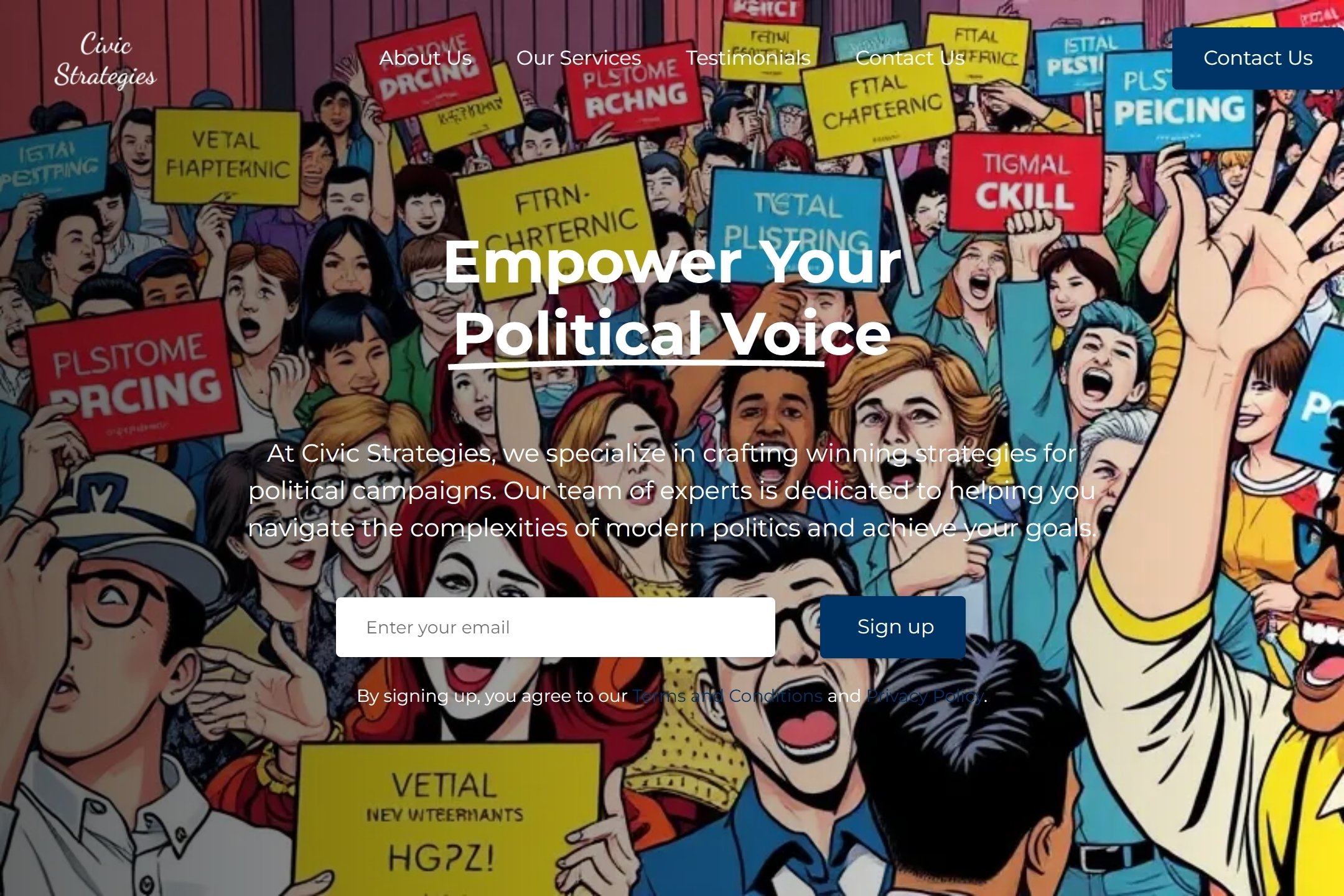 Political consulting firm website template