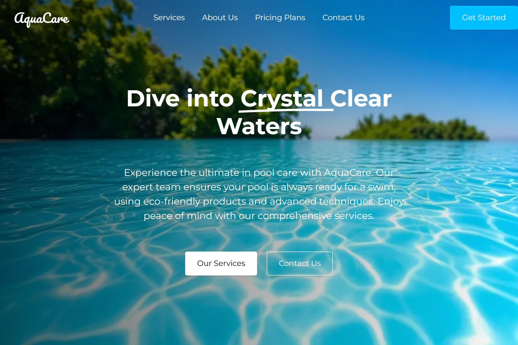 Pool service website template