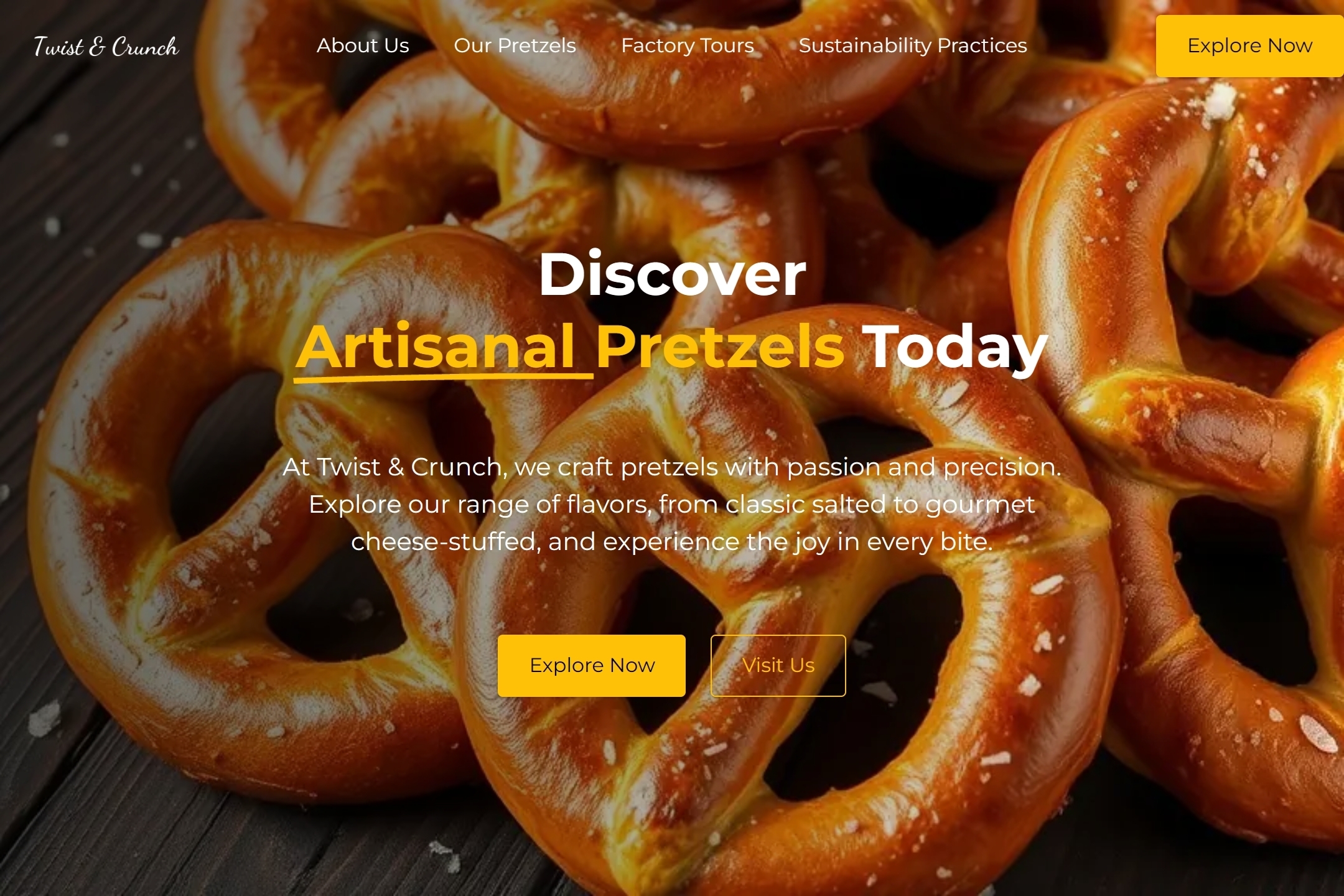 Pretzel factory website template