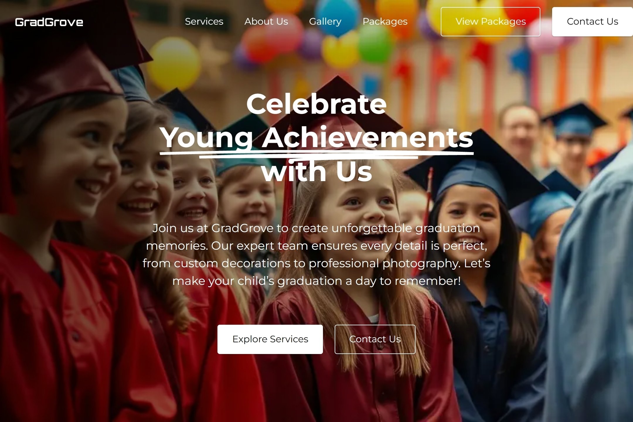 Primary school graduation website template