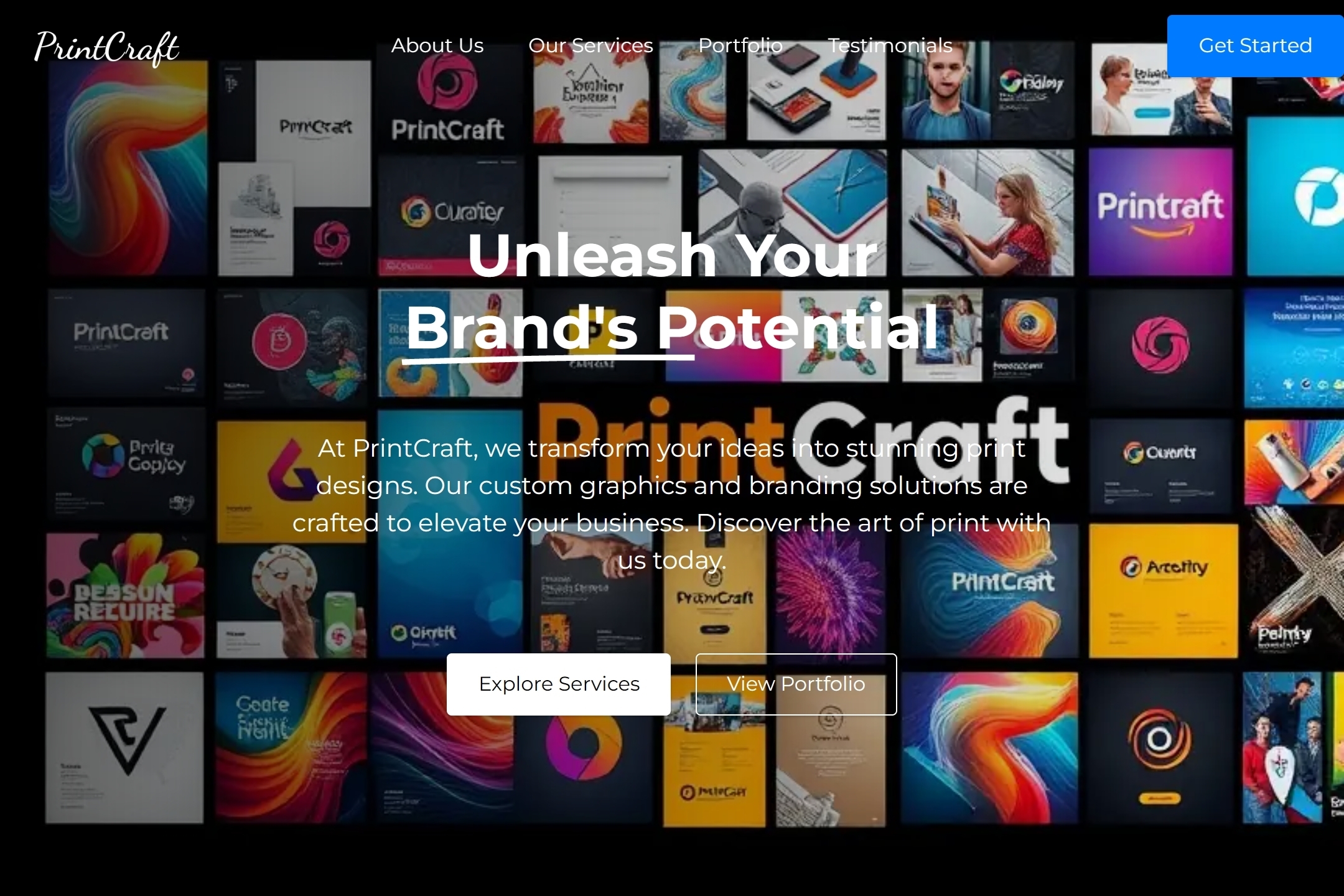 Print design house website template