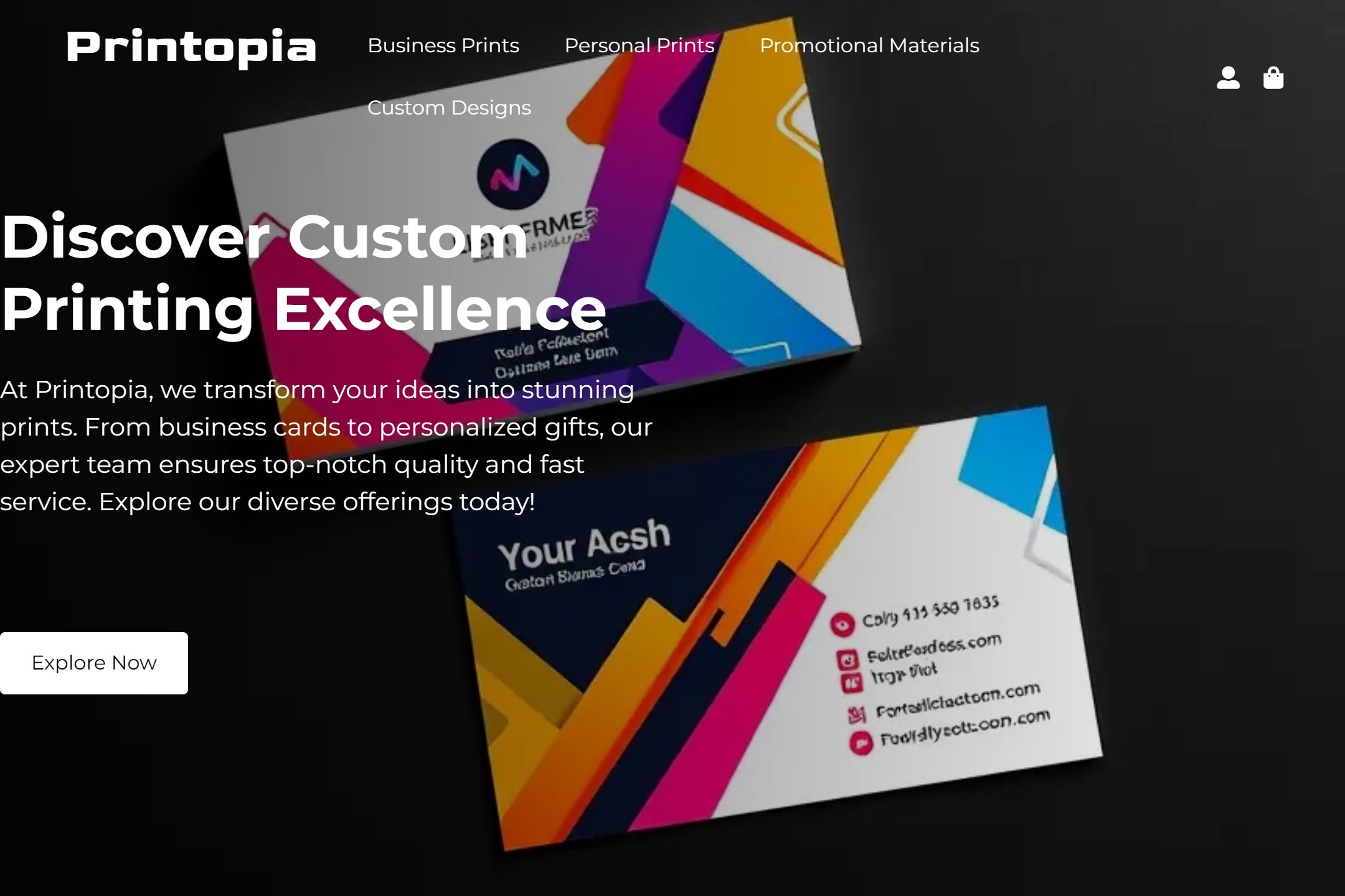 Print shop website template