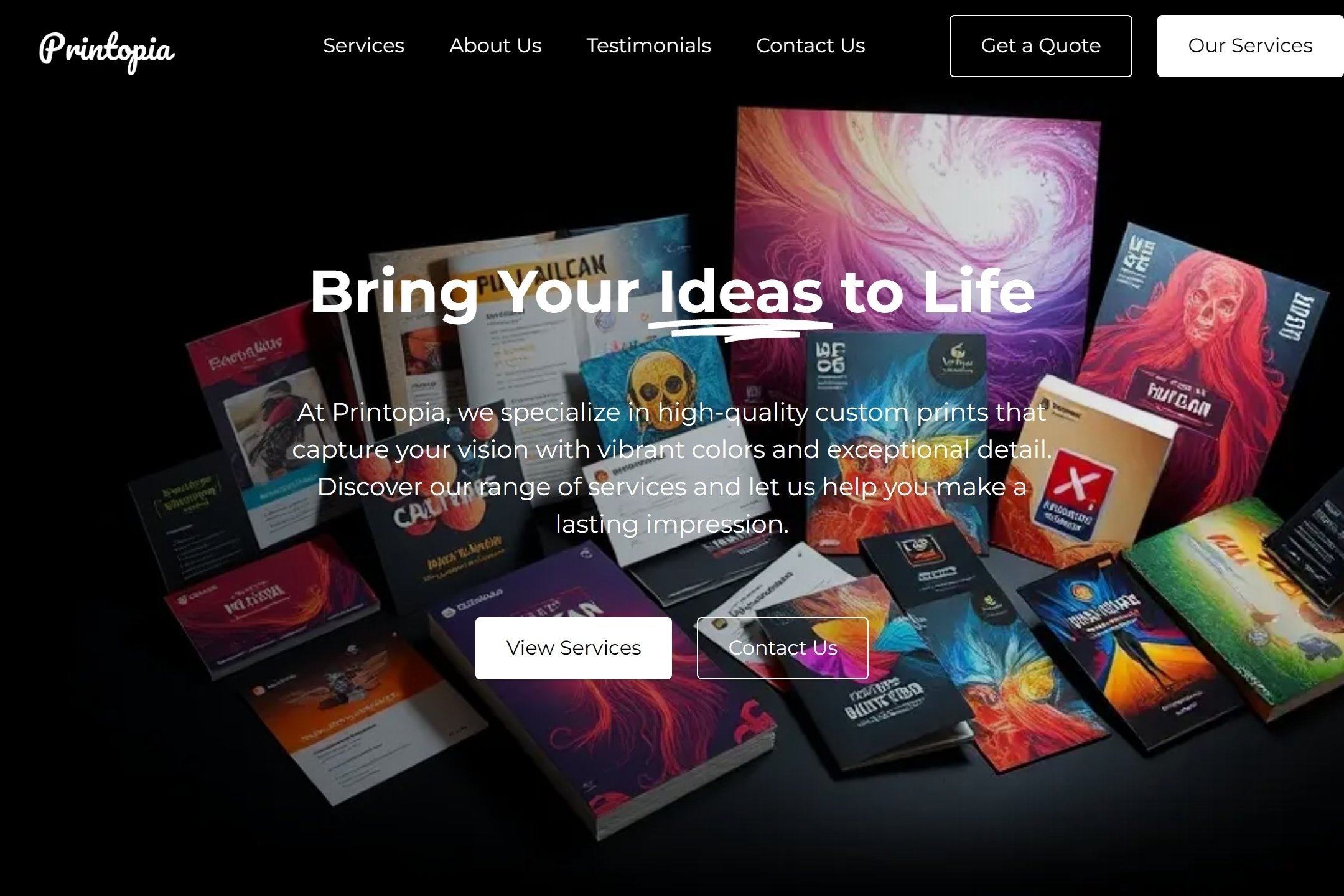 Printing service website template