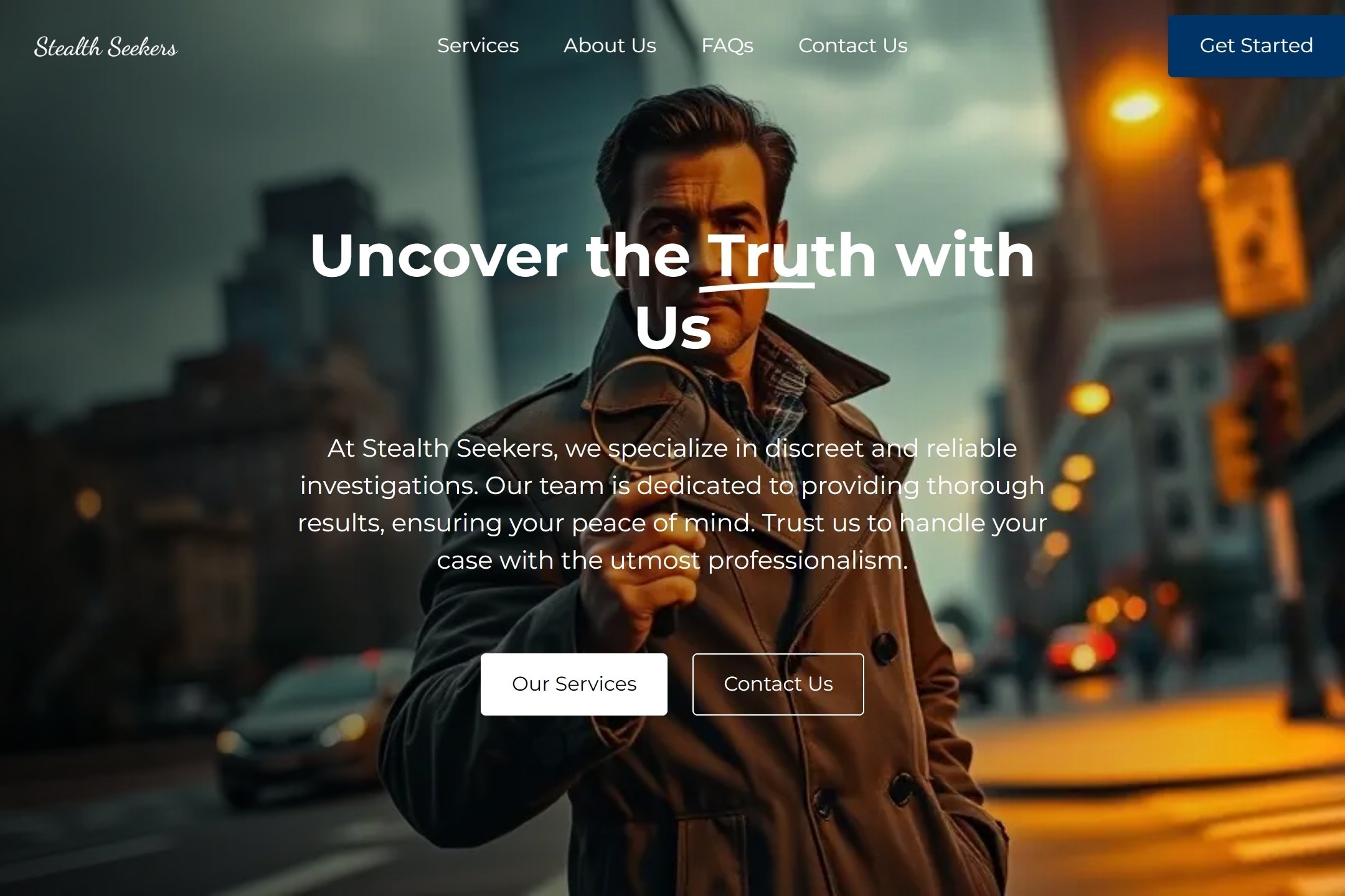 Private investigation firm website template