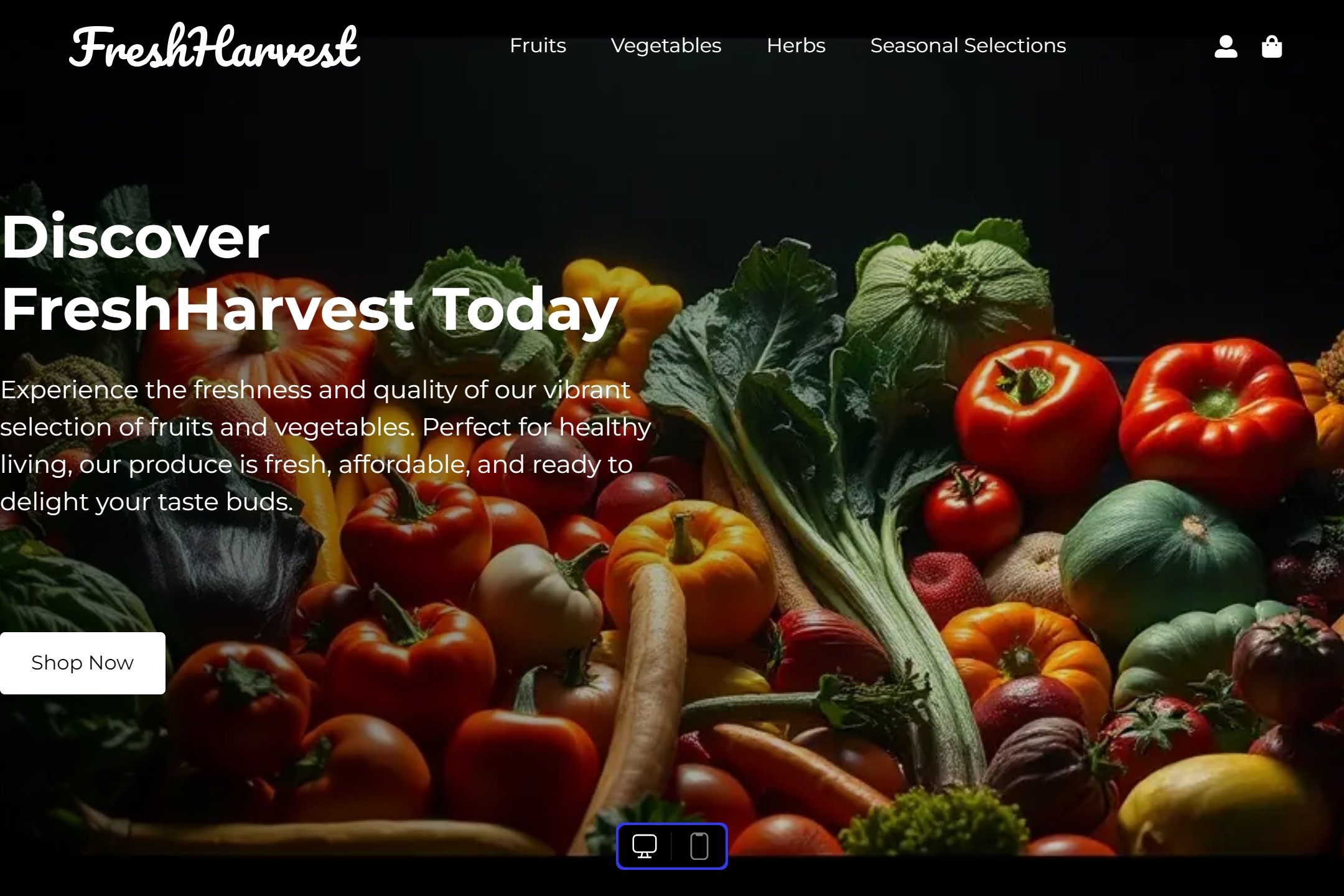 Produce market website template