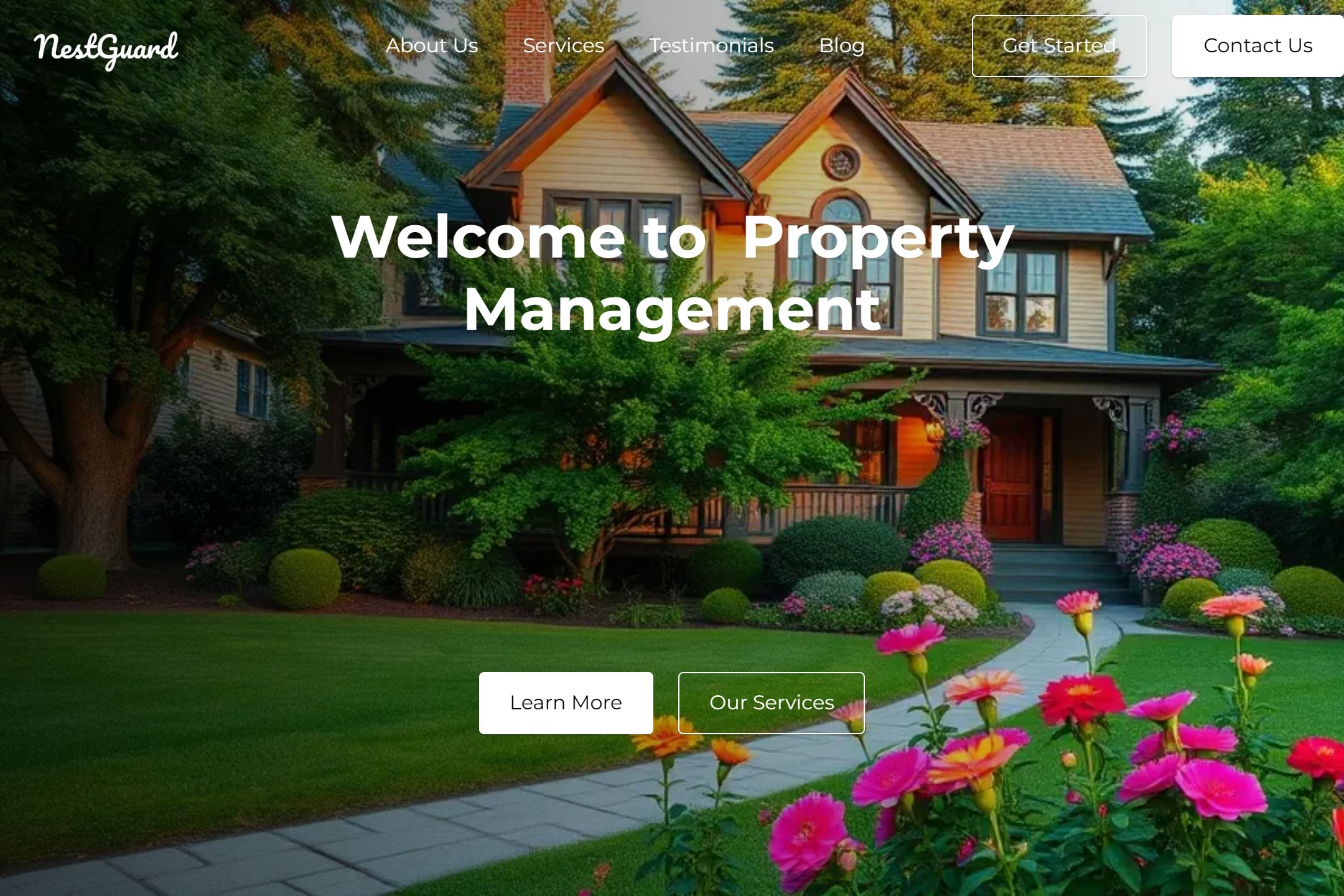 Property management agency website template
