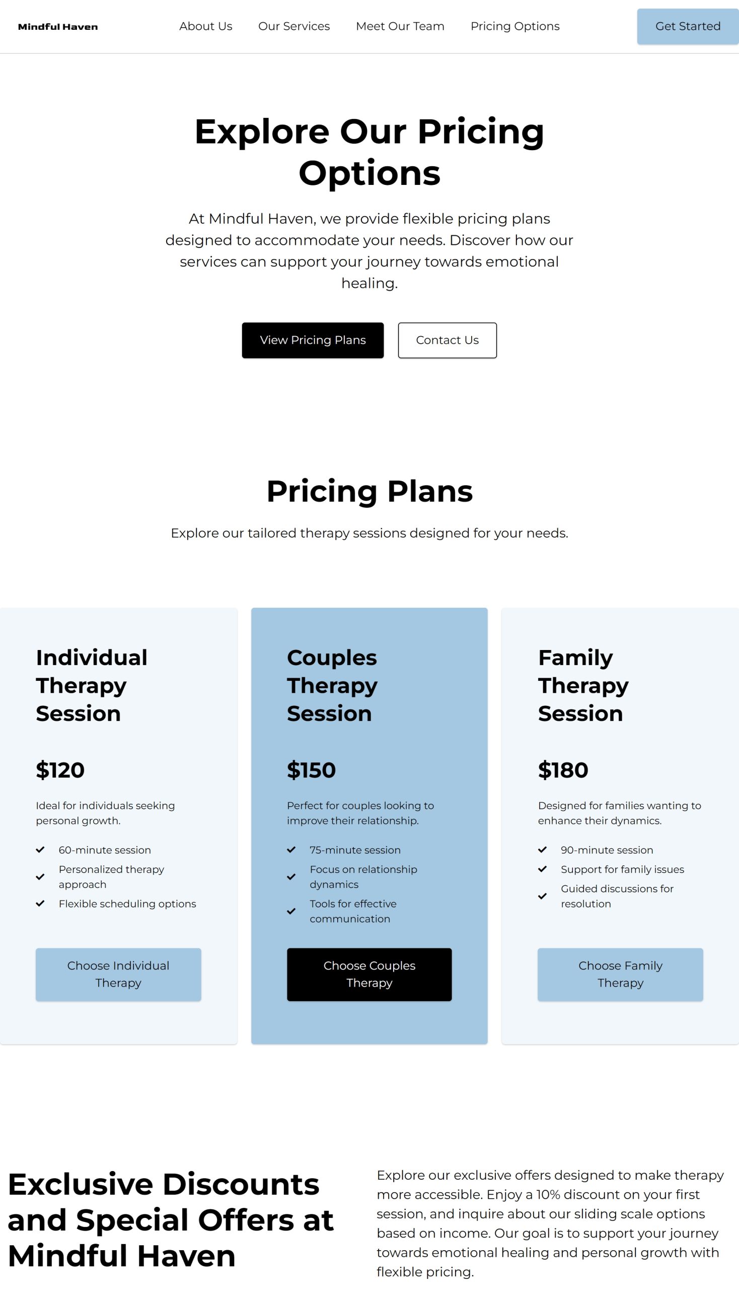 Pricing Options