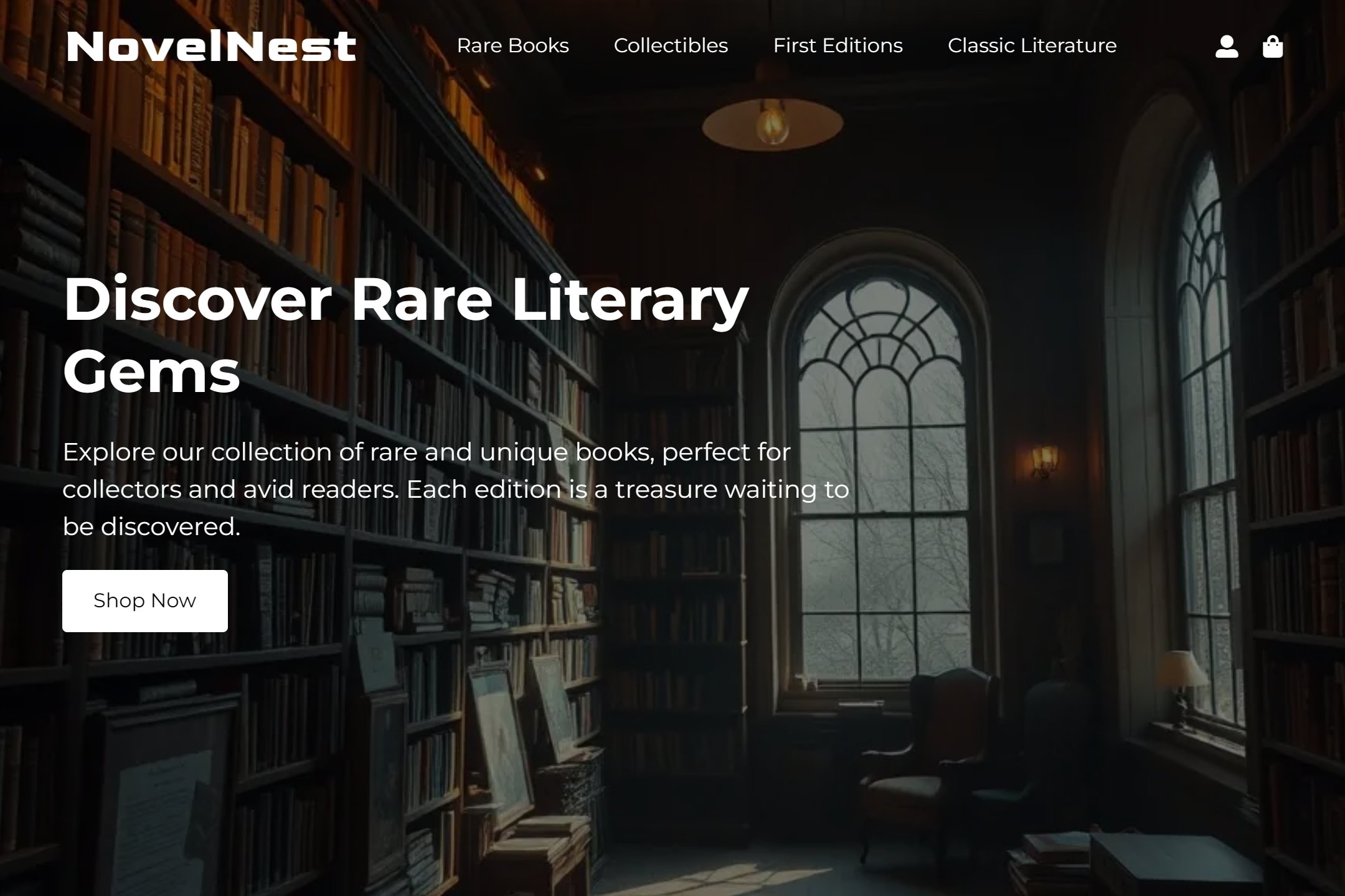 Rare book store website template