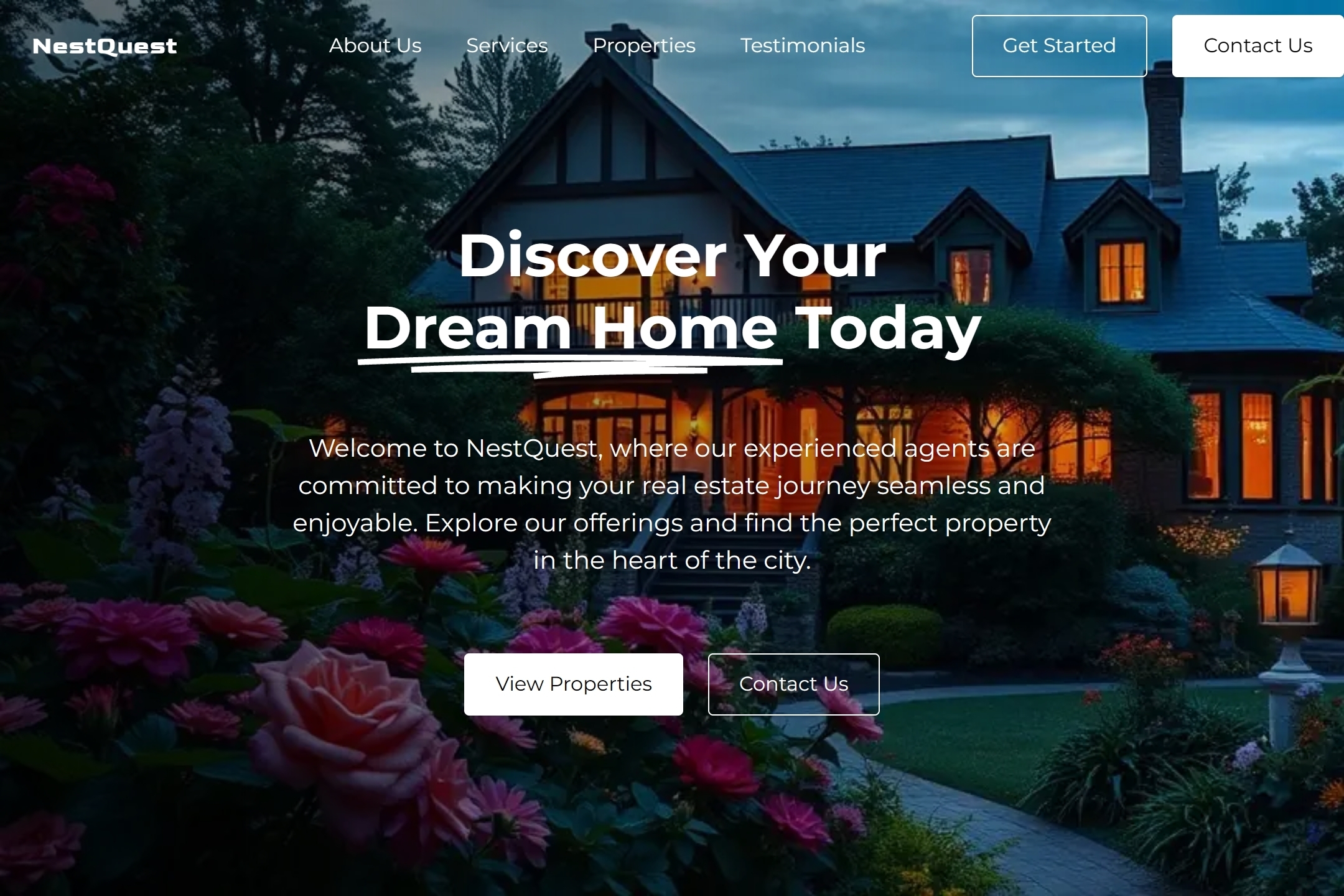 Real estate agency website template