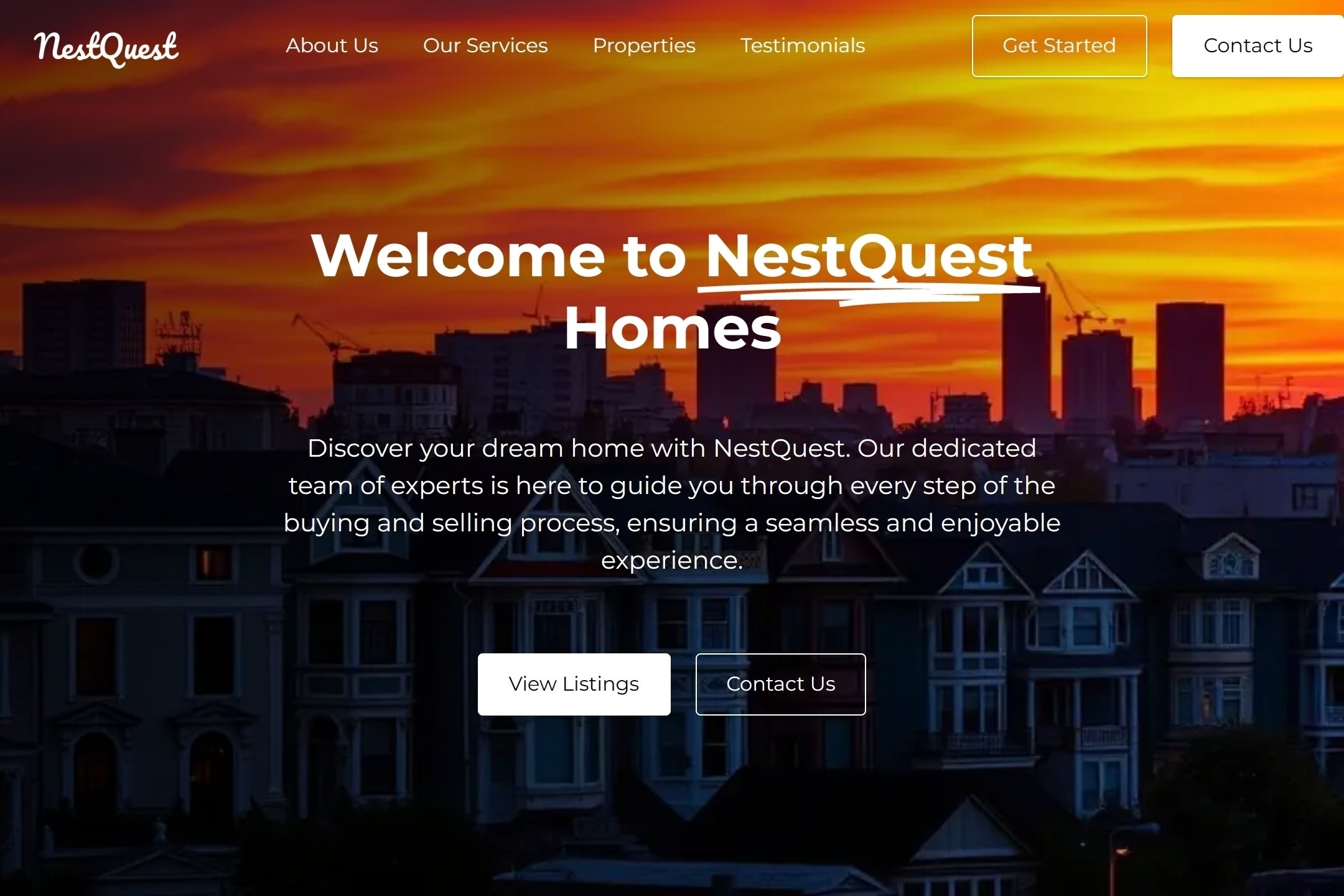 Real estate agent website template