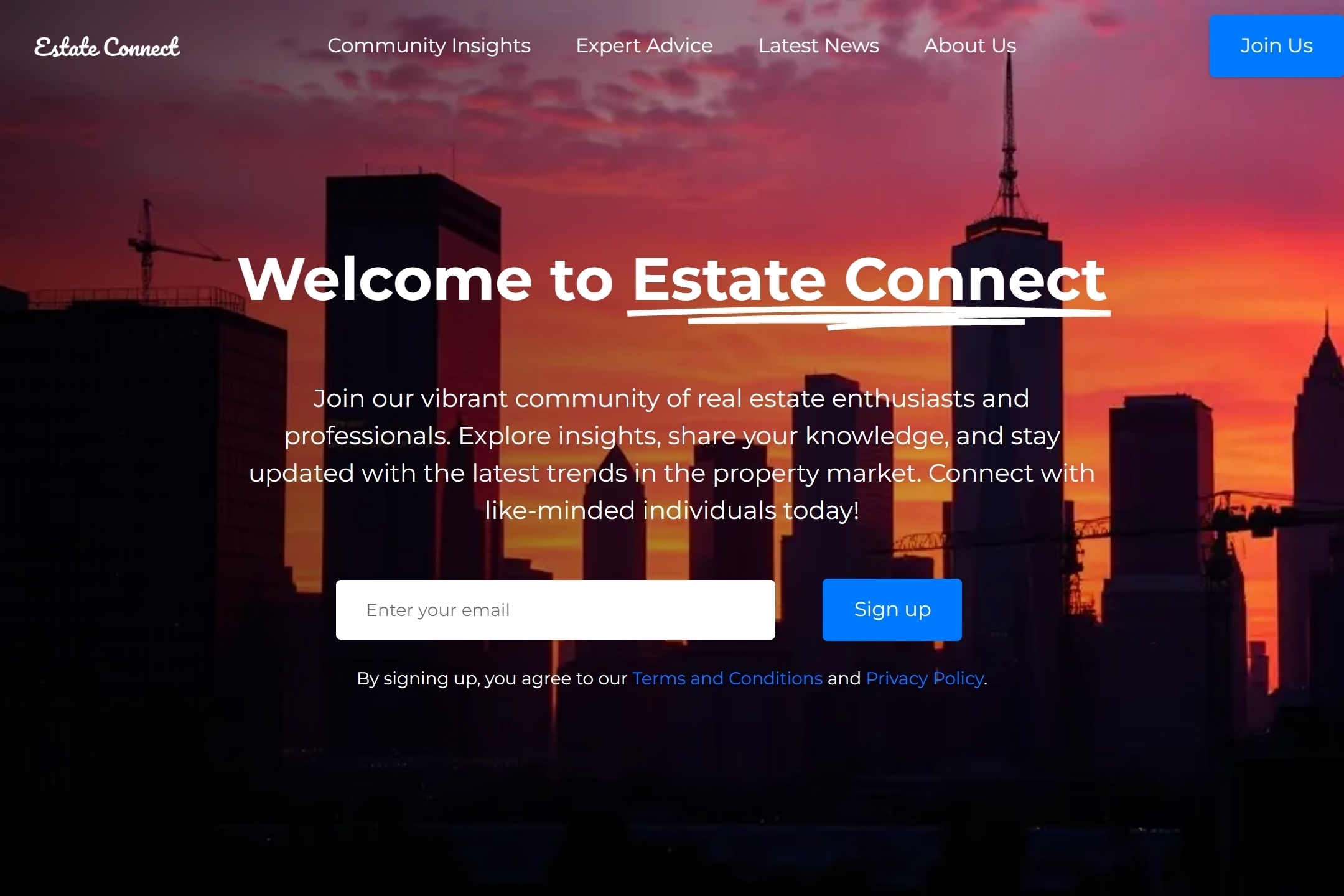 Real Estate Forum website template