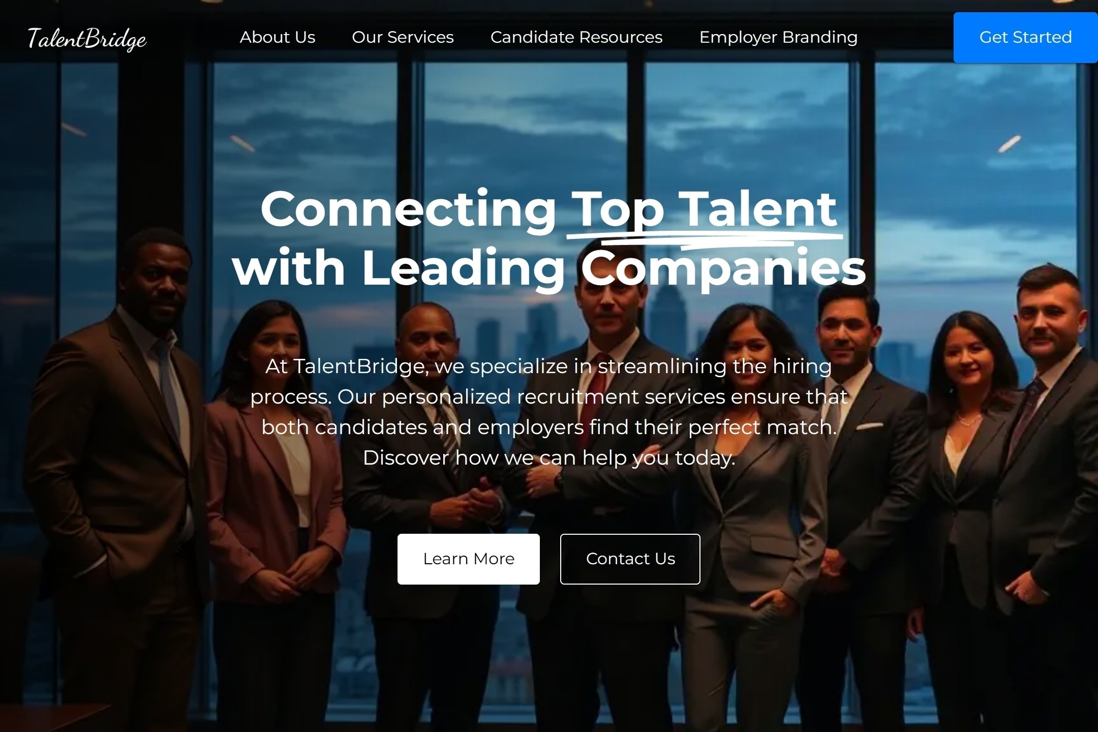 Recruiter website template