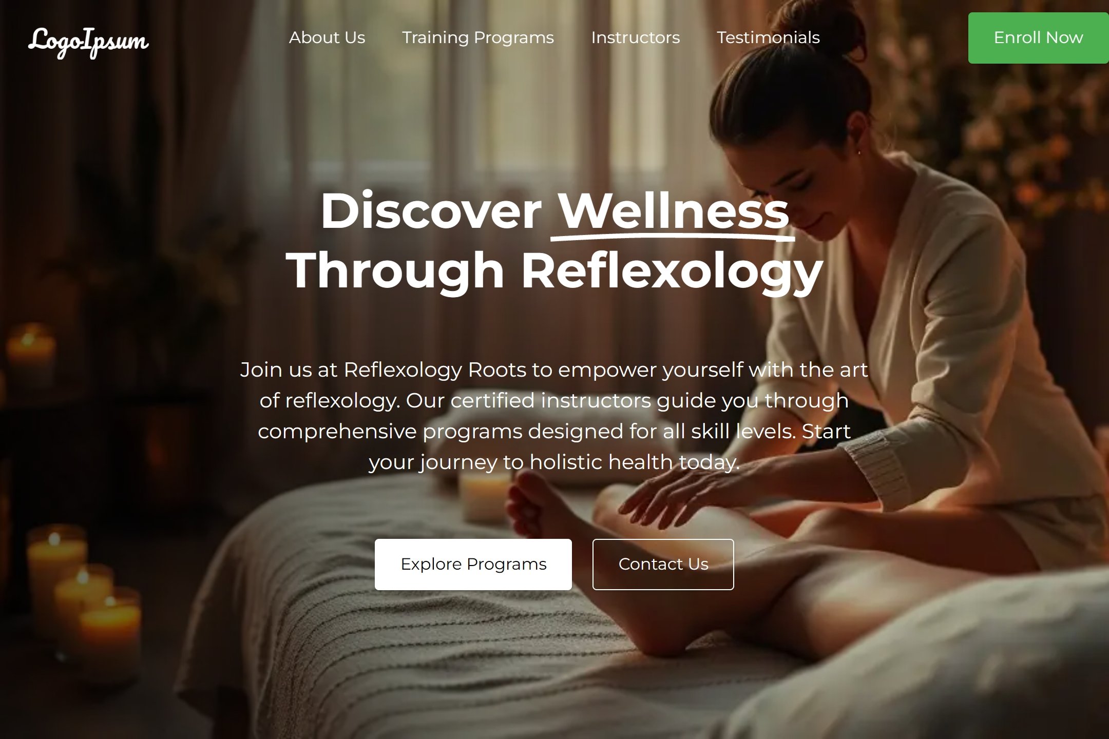 Reflexology school website template