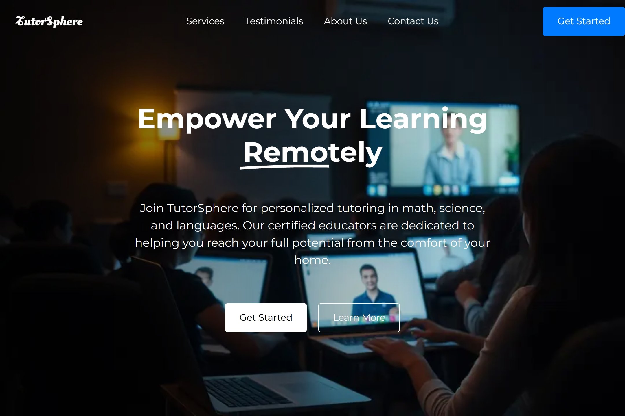 Remote tutor website template