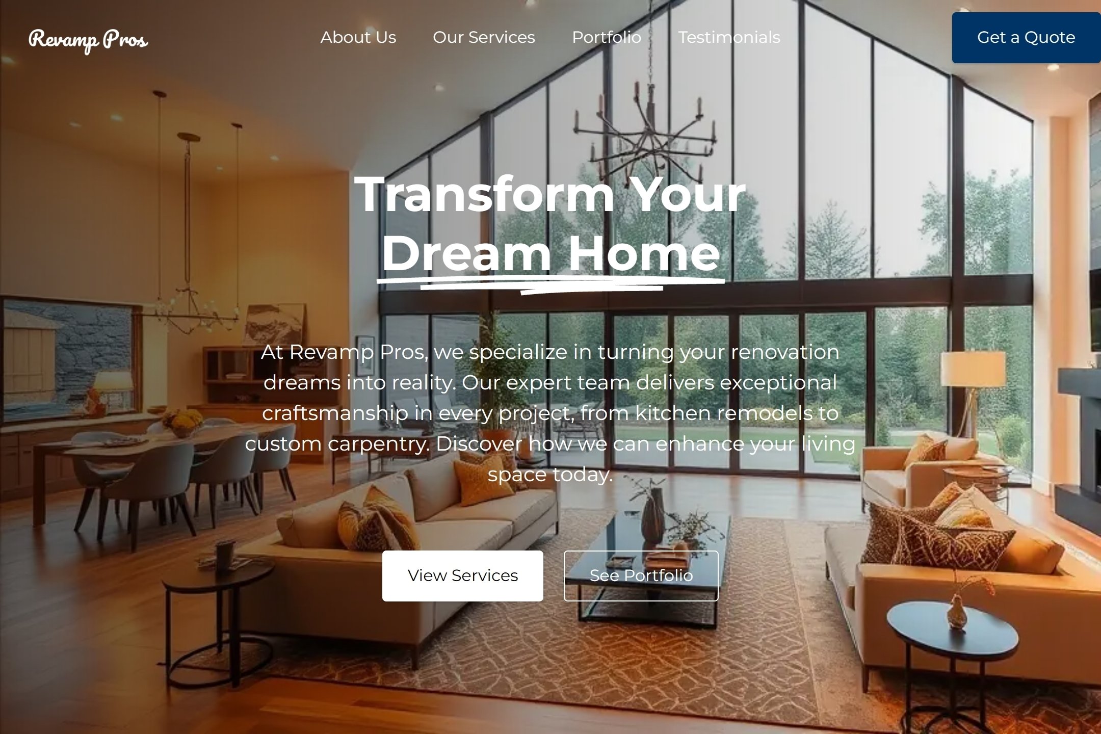 Renovation contractor website template