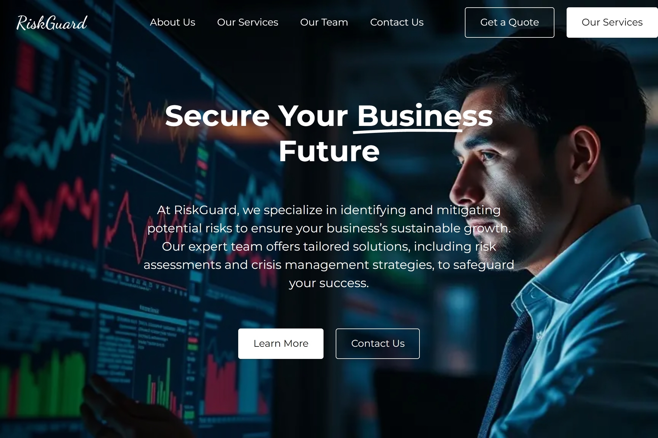 Risk management consulting firm website template