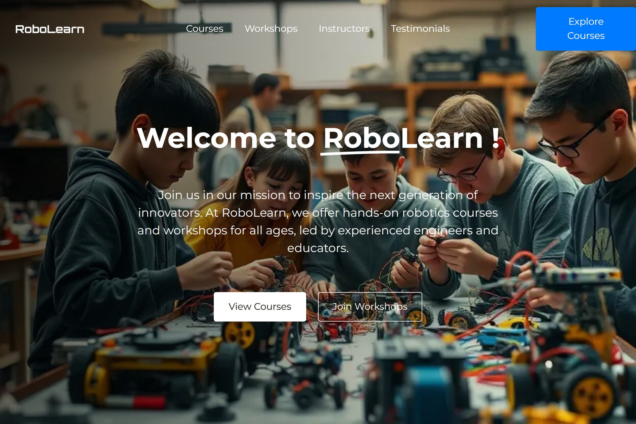 Robotics course website template