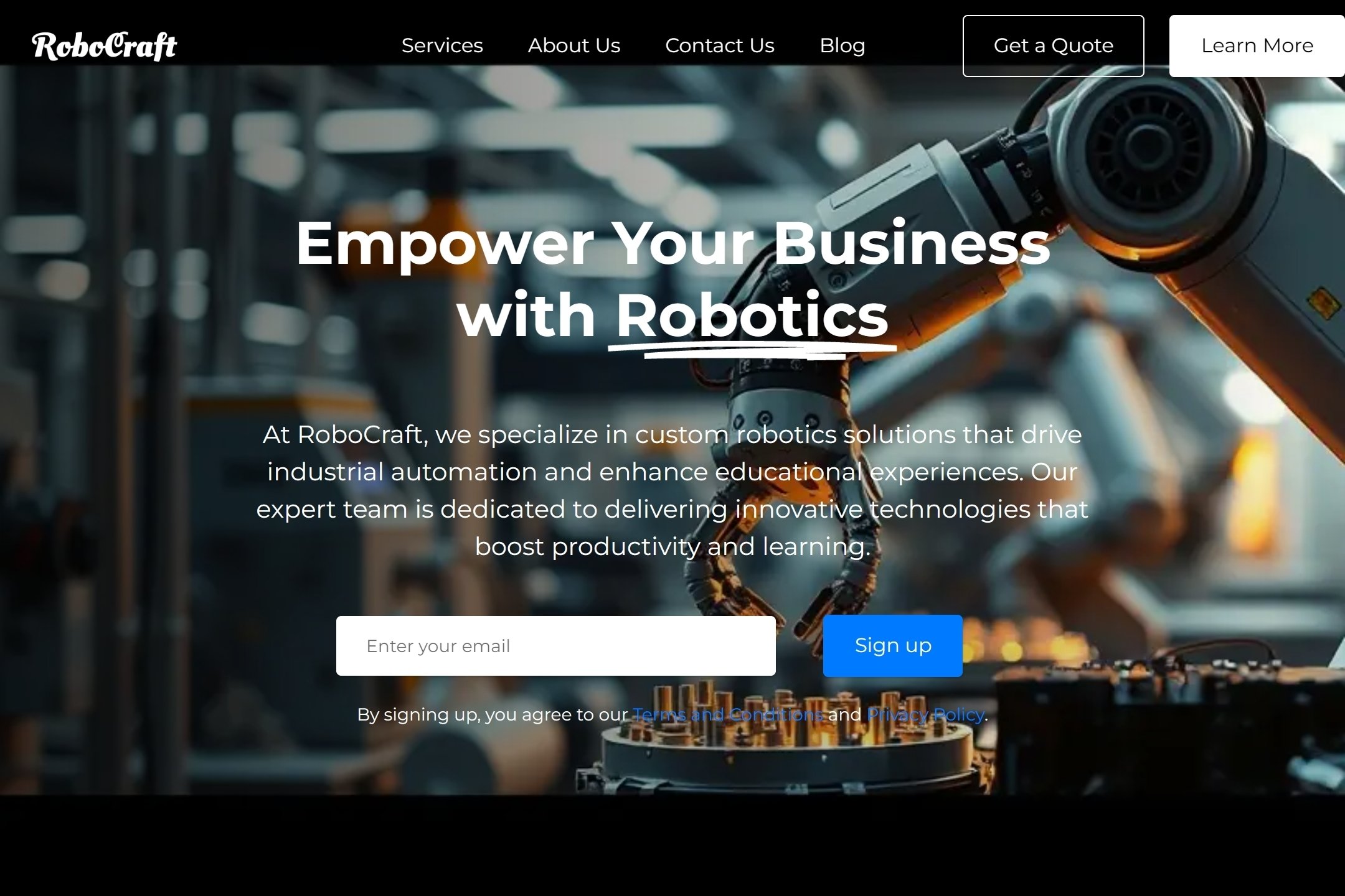 Robotics engineer website template