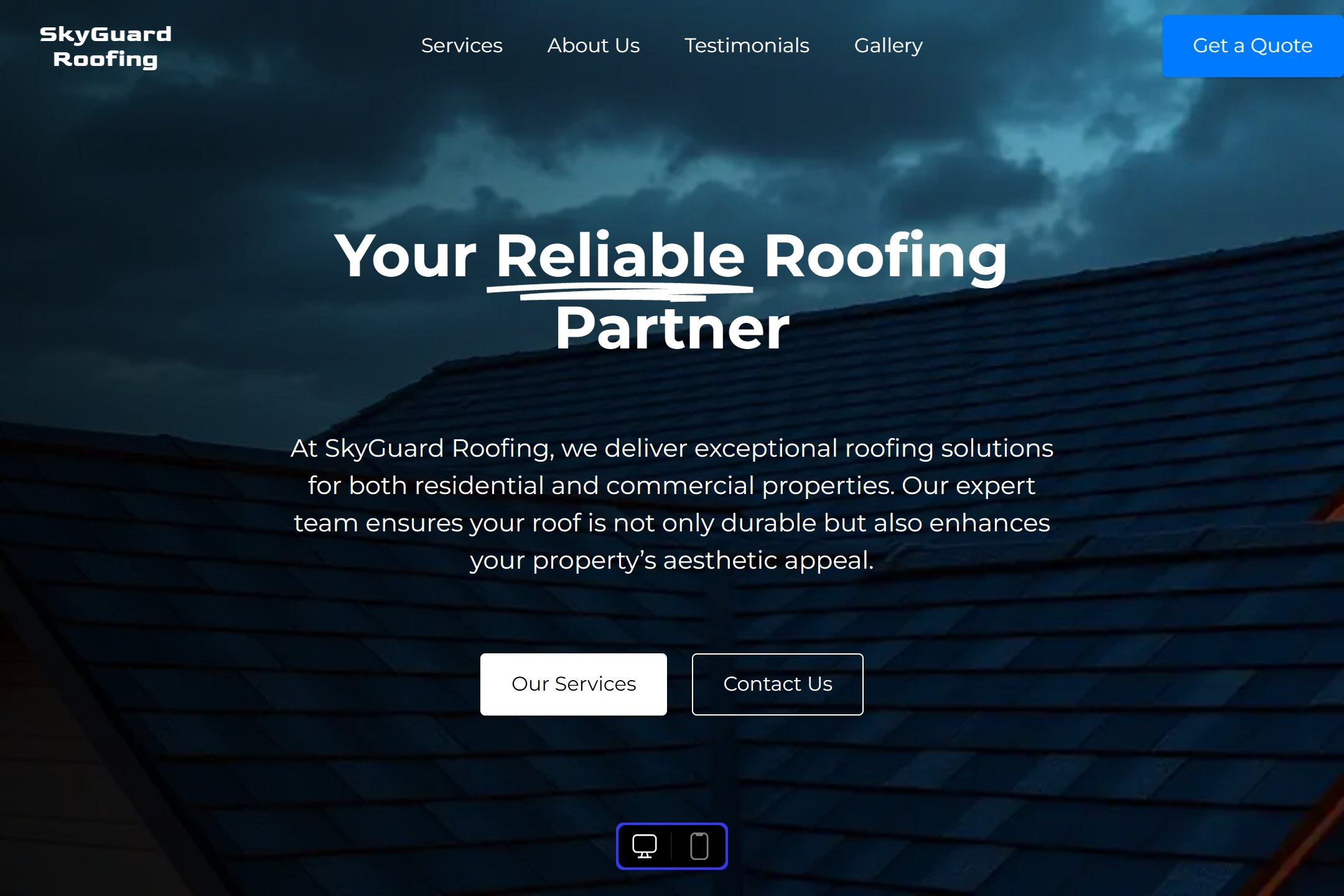 Roofing contracting firm website template