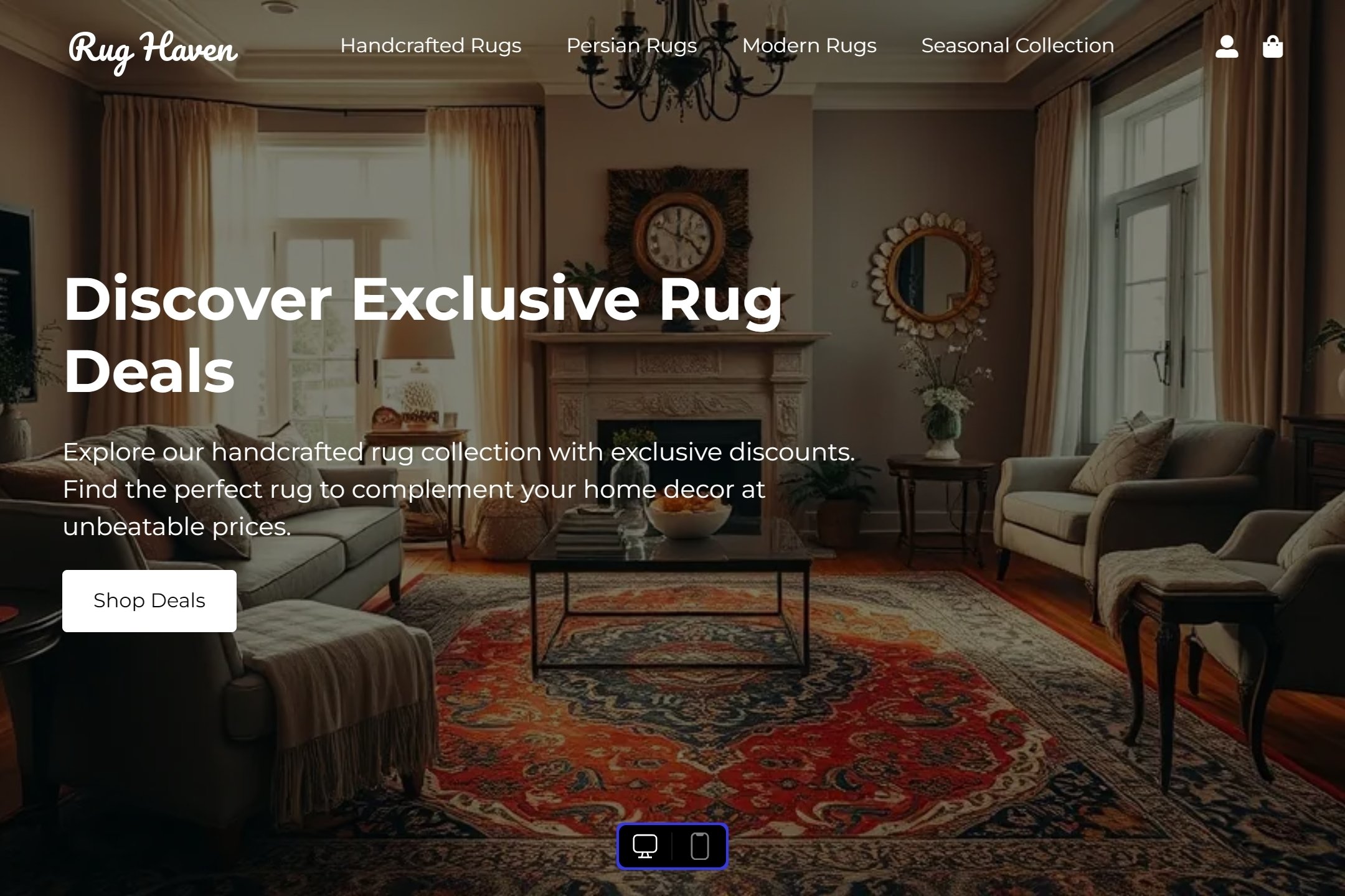 Rug shop website template