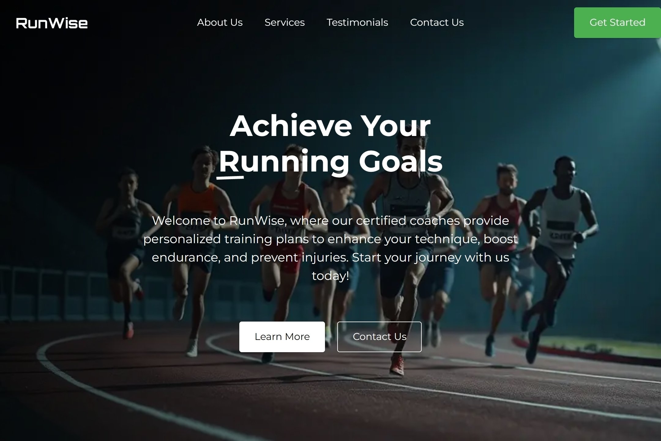 Running coach website template