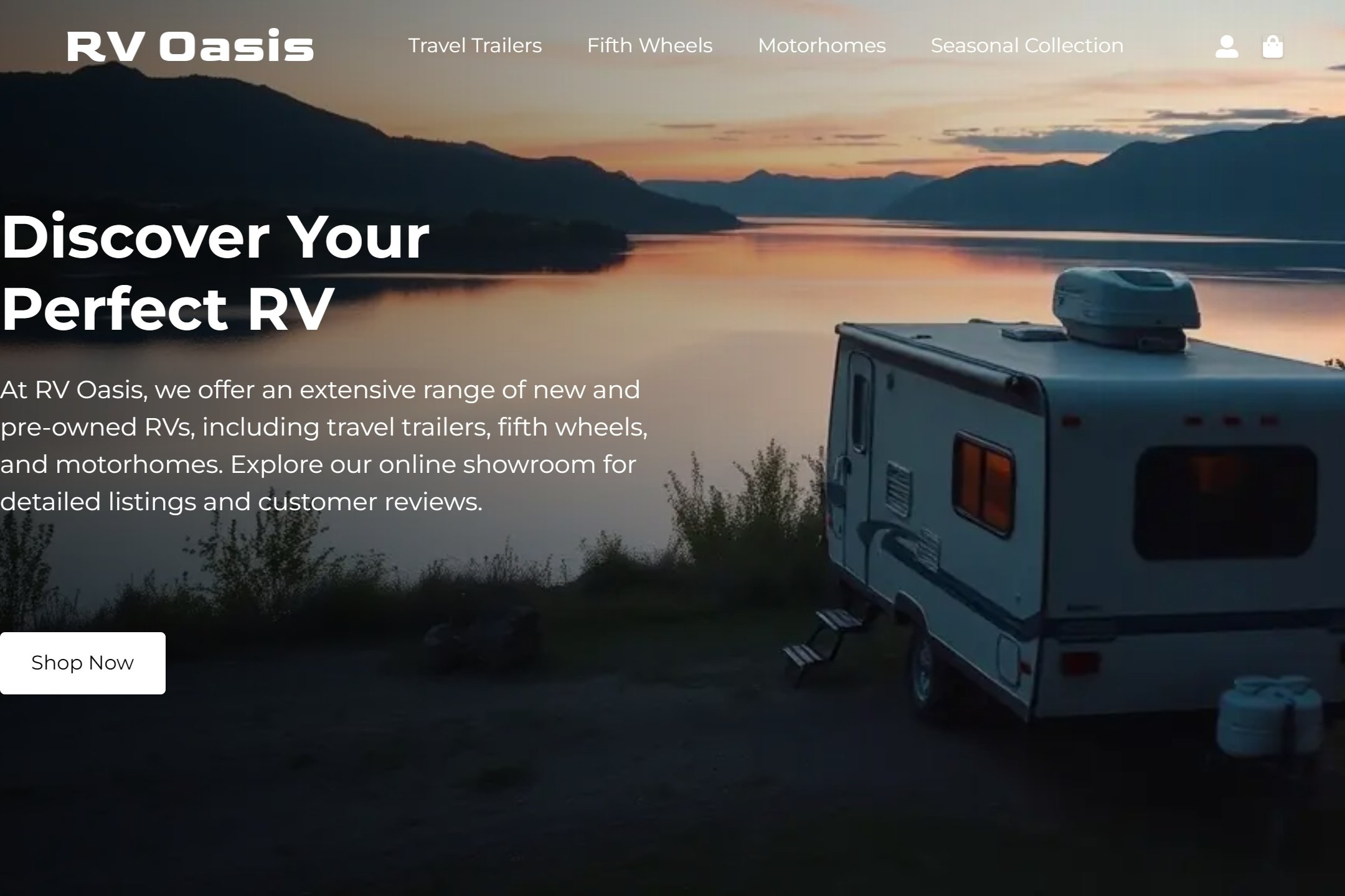 RV dealer website template
