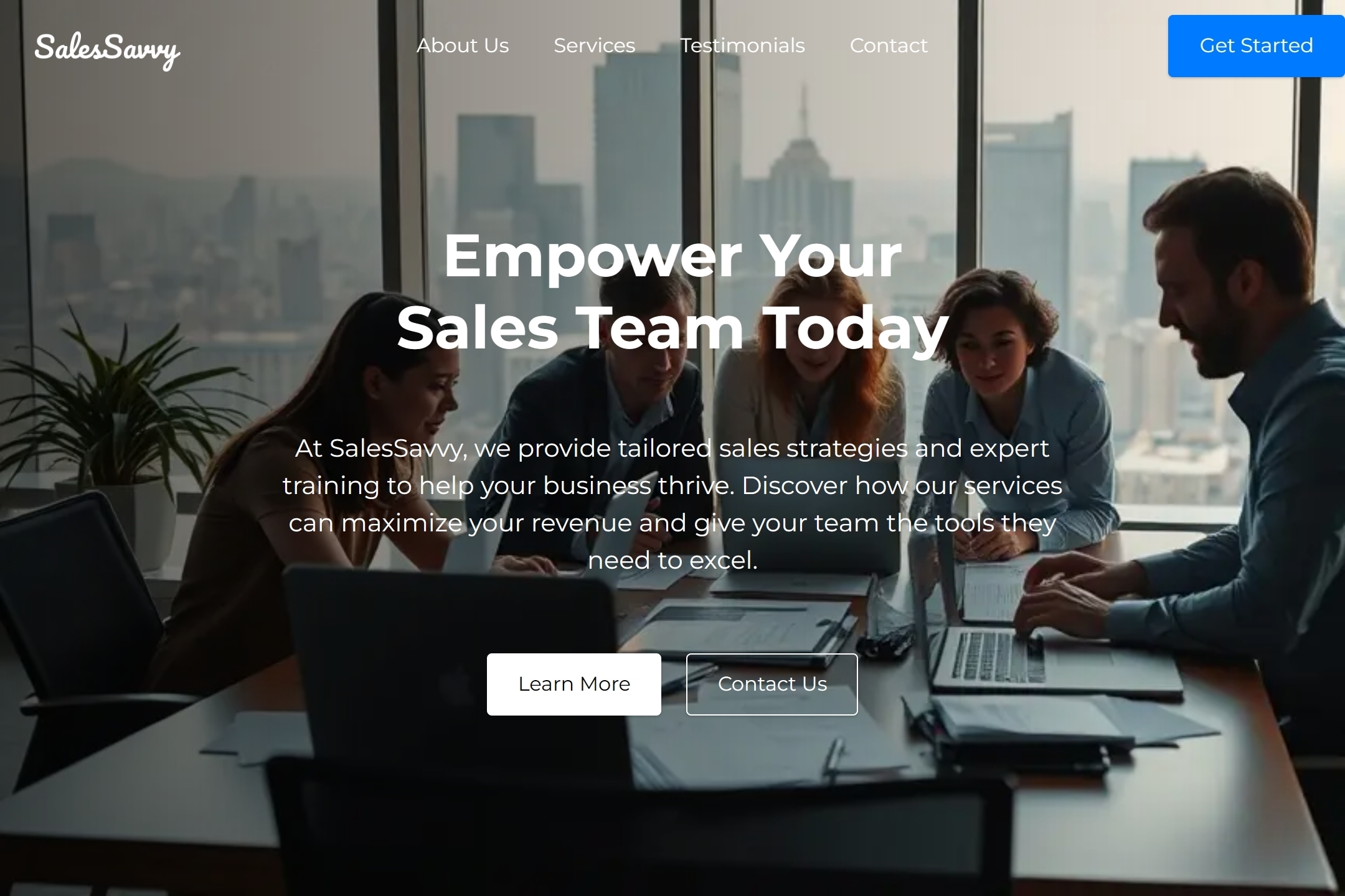 Sales service website template