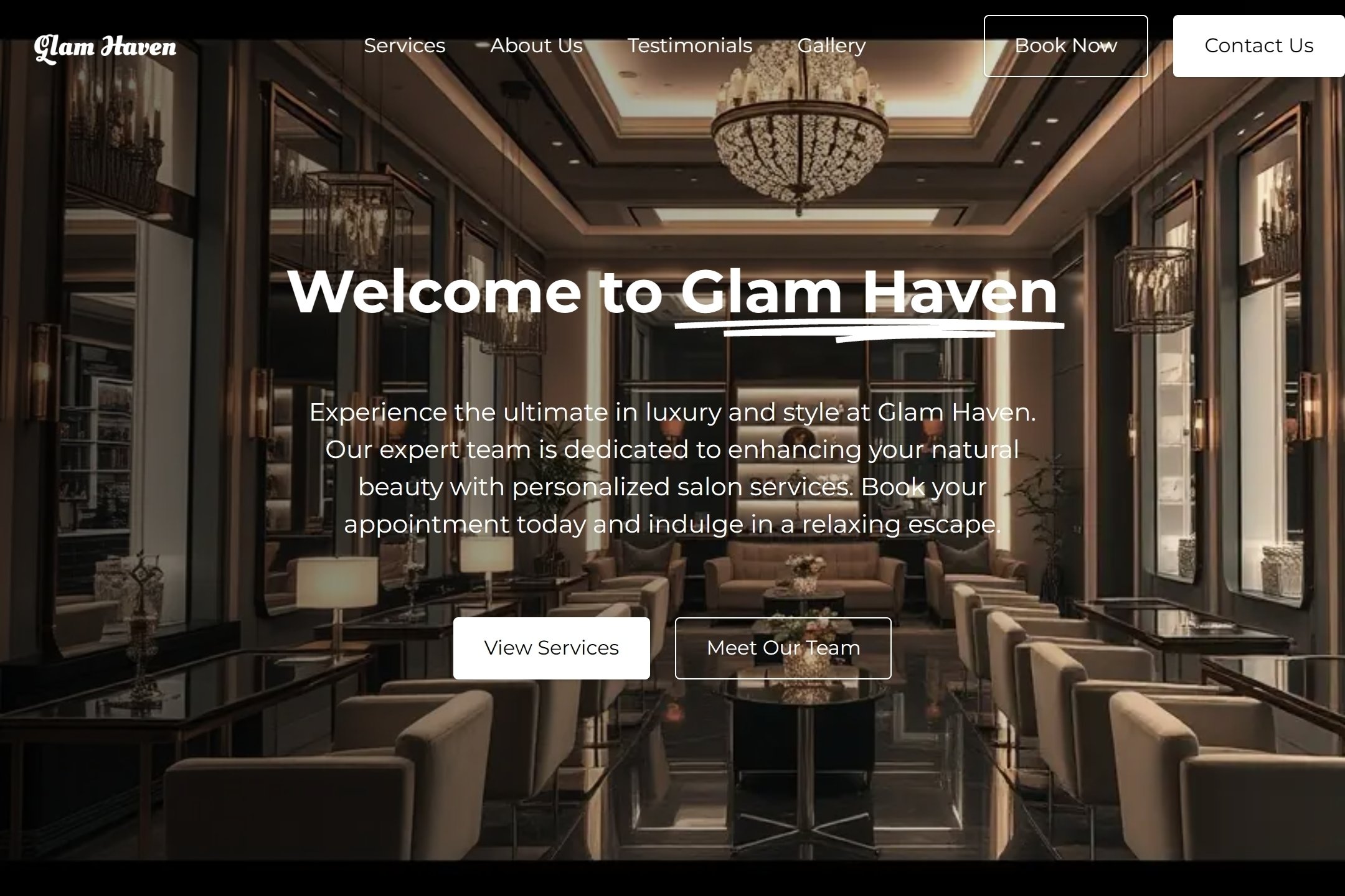Salon website template