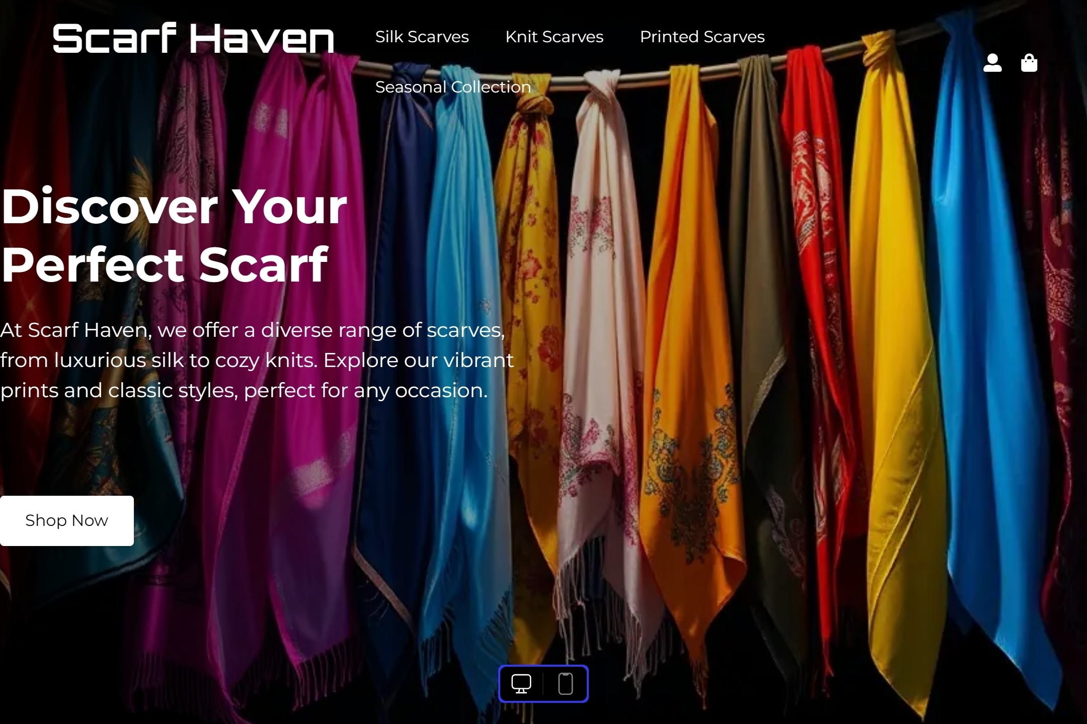 Scarf shop website template