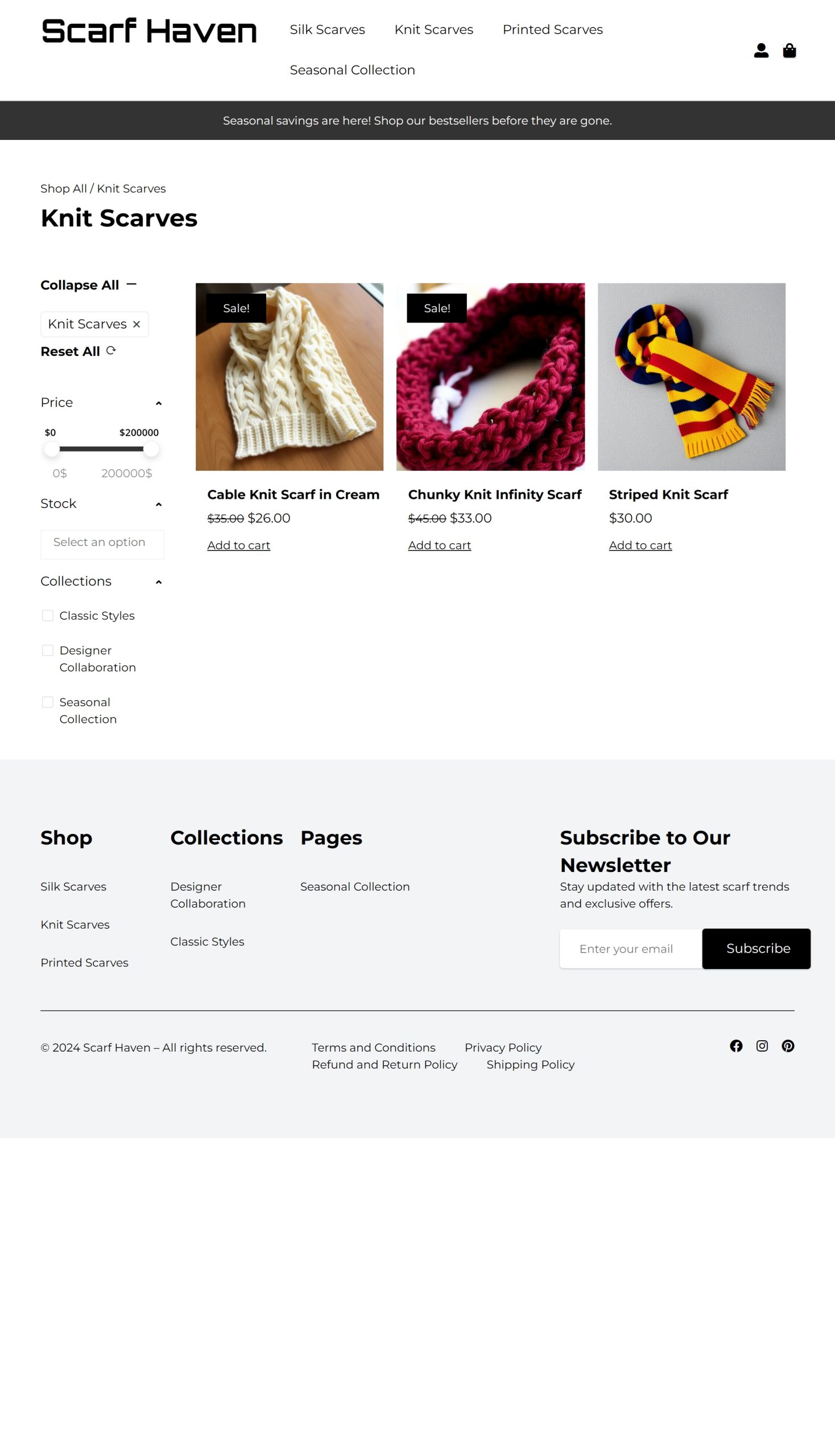 Knit Scarves