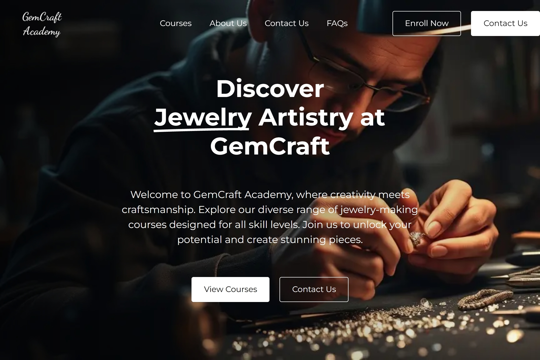 School of jewelry website template