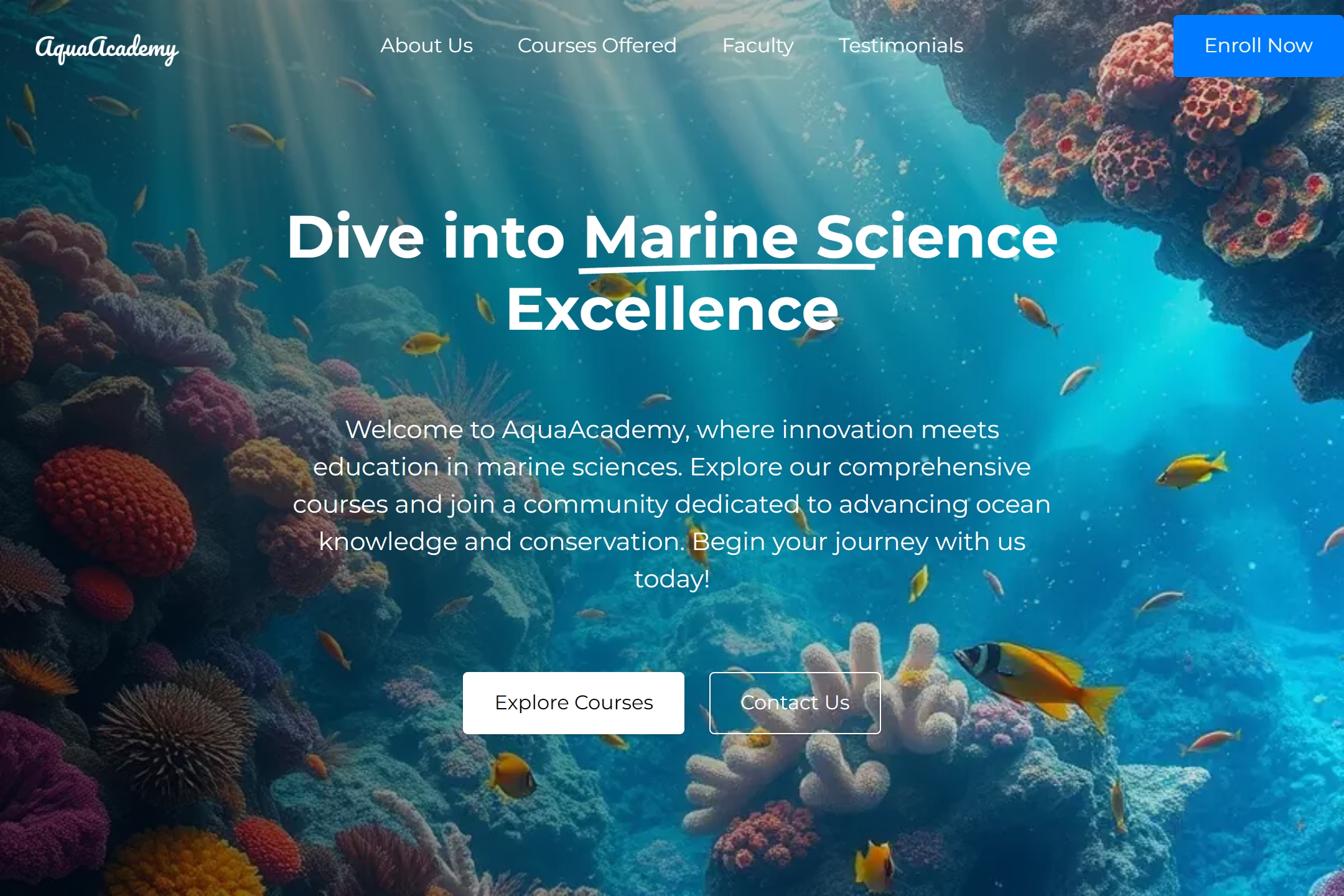 School of Marine Sciences website template