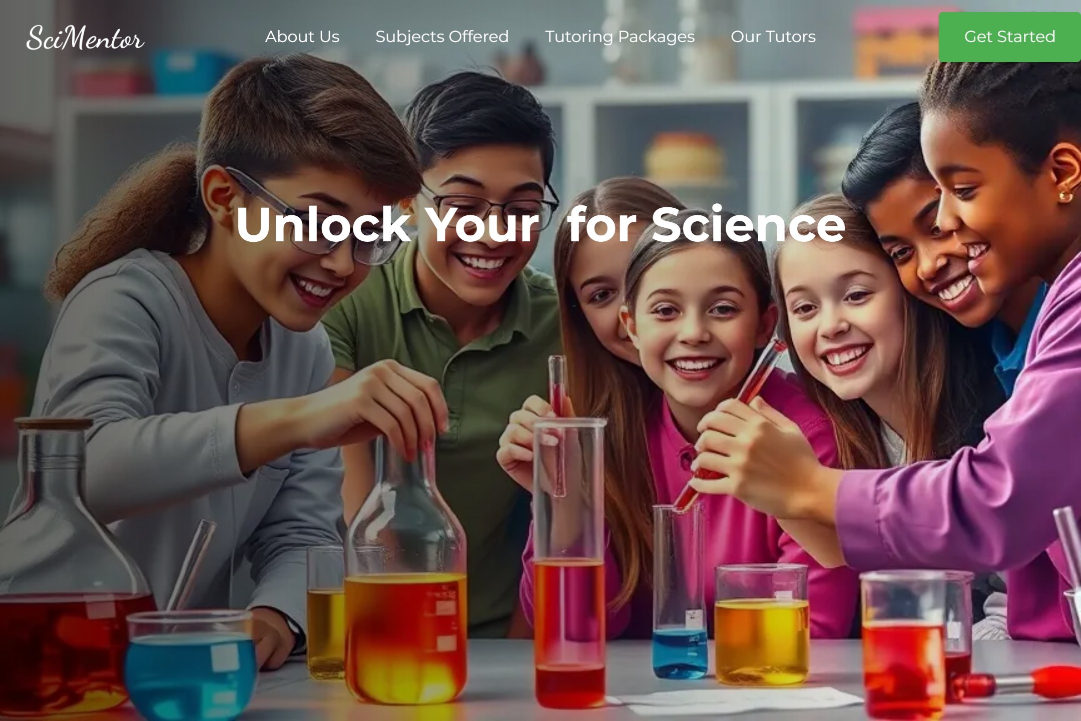 Science tutor website template