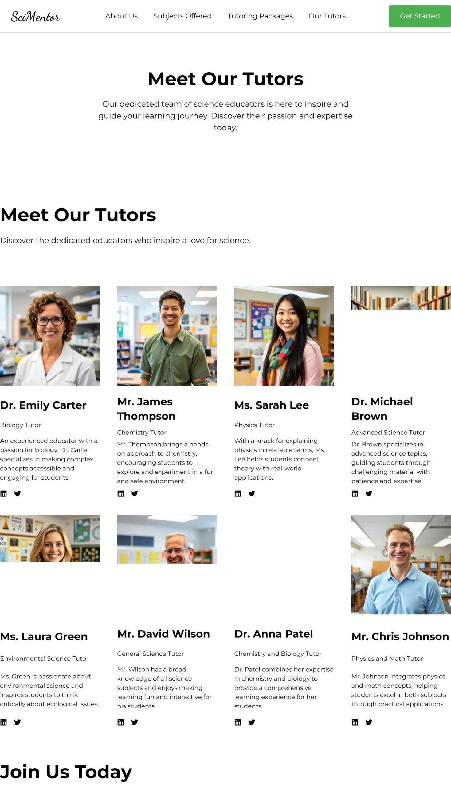 Our Tutors