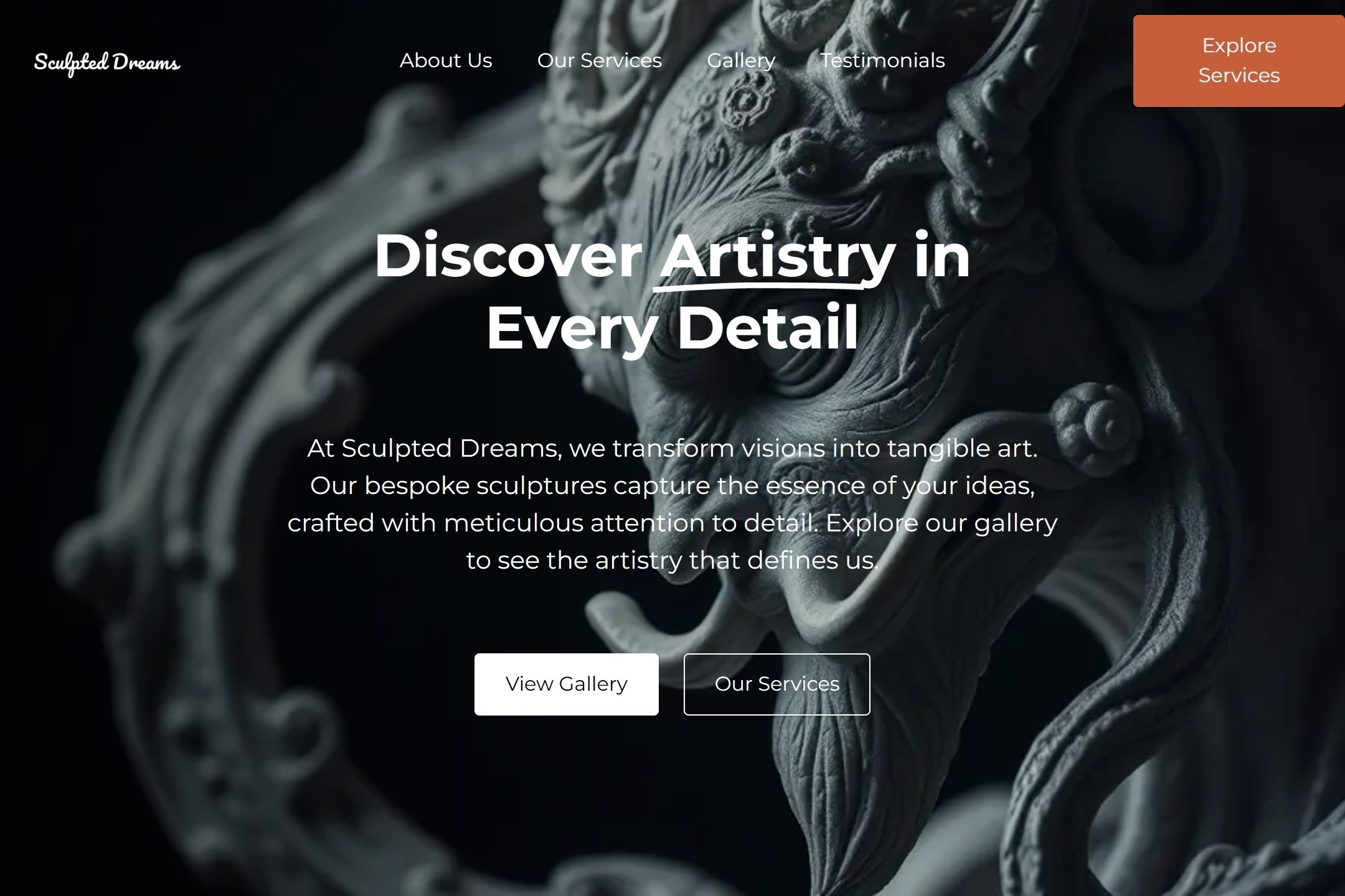 Sculptor website template