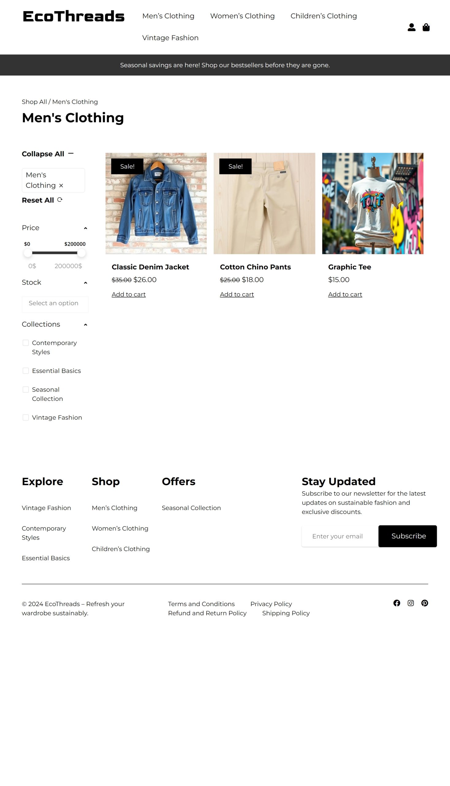 Mens Clothing