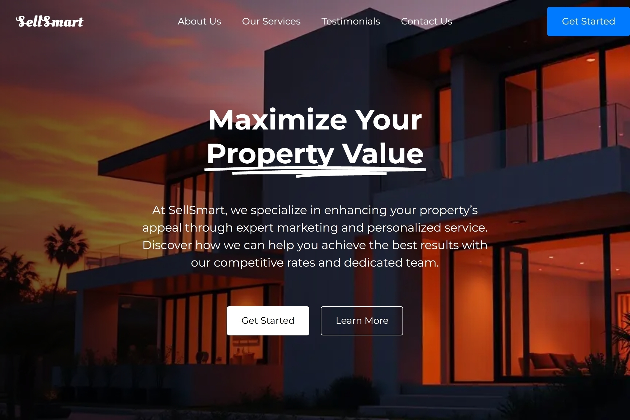 Seller agency website template