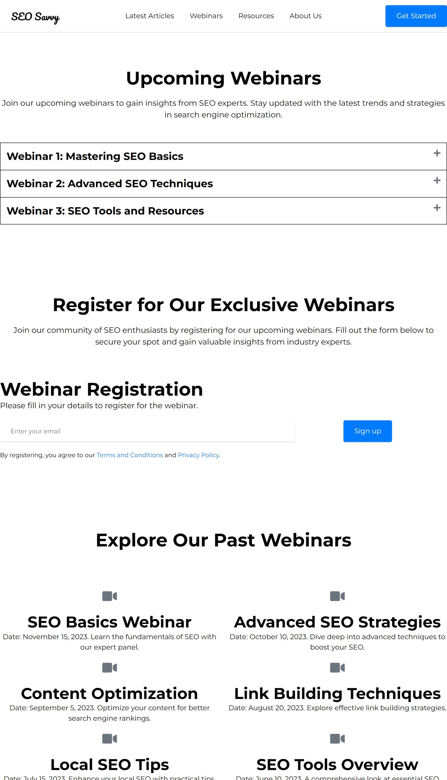 Webinars