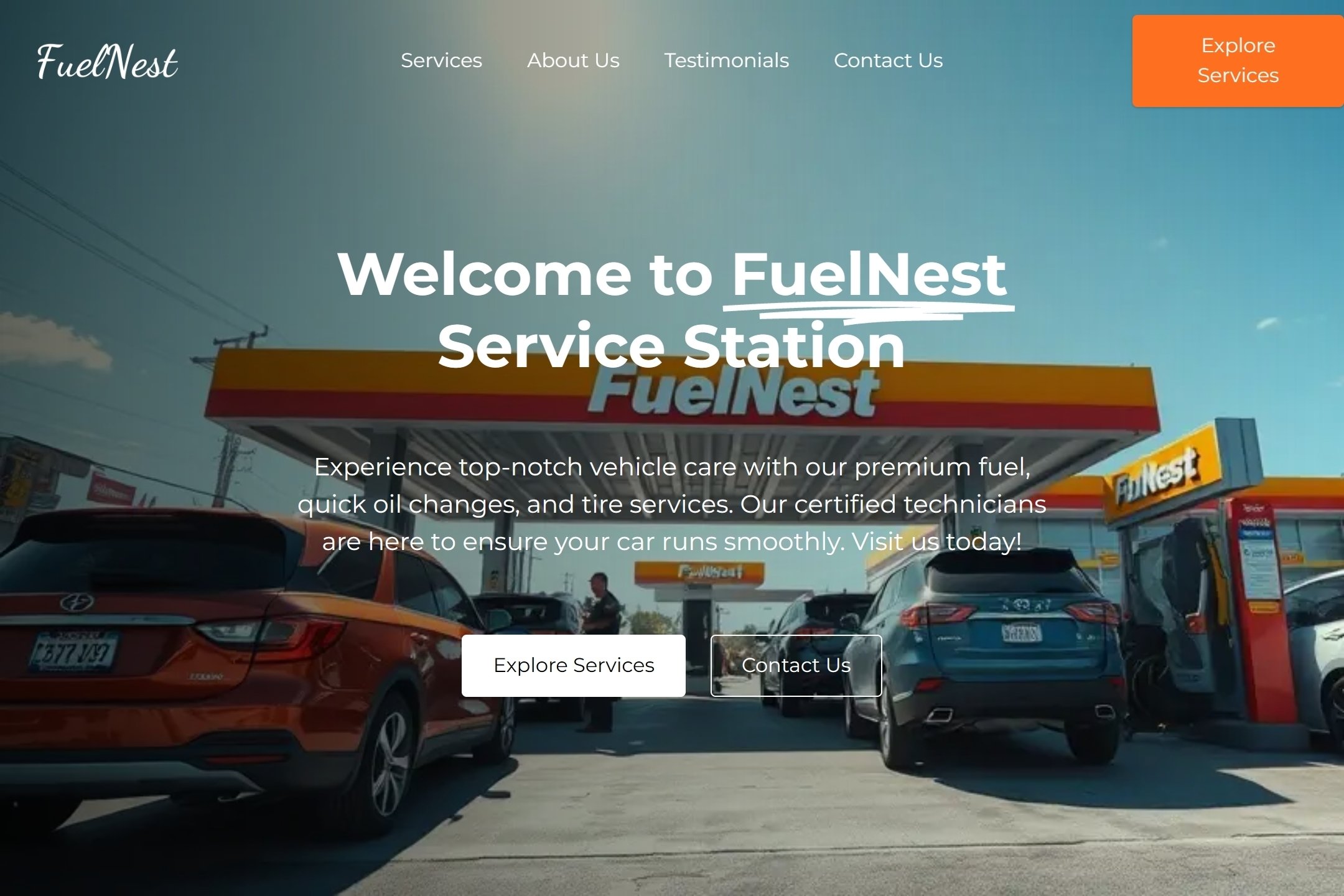 Service station website template