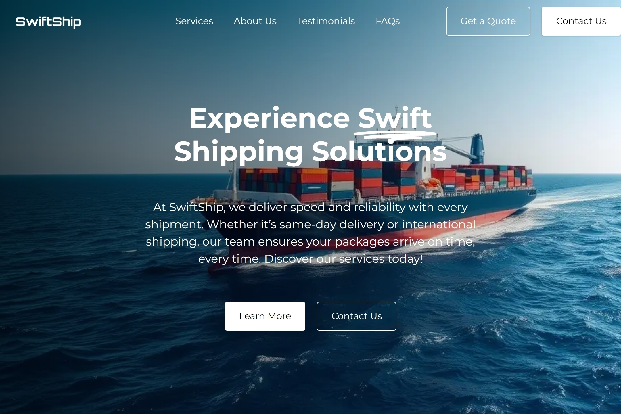 Shipping company website template