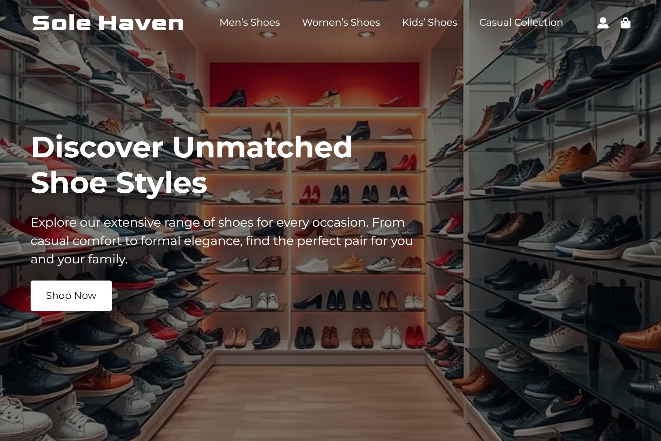 Shoe store website template