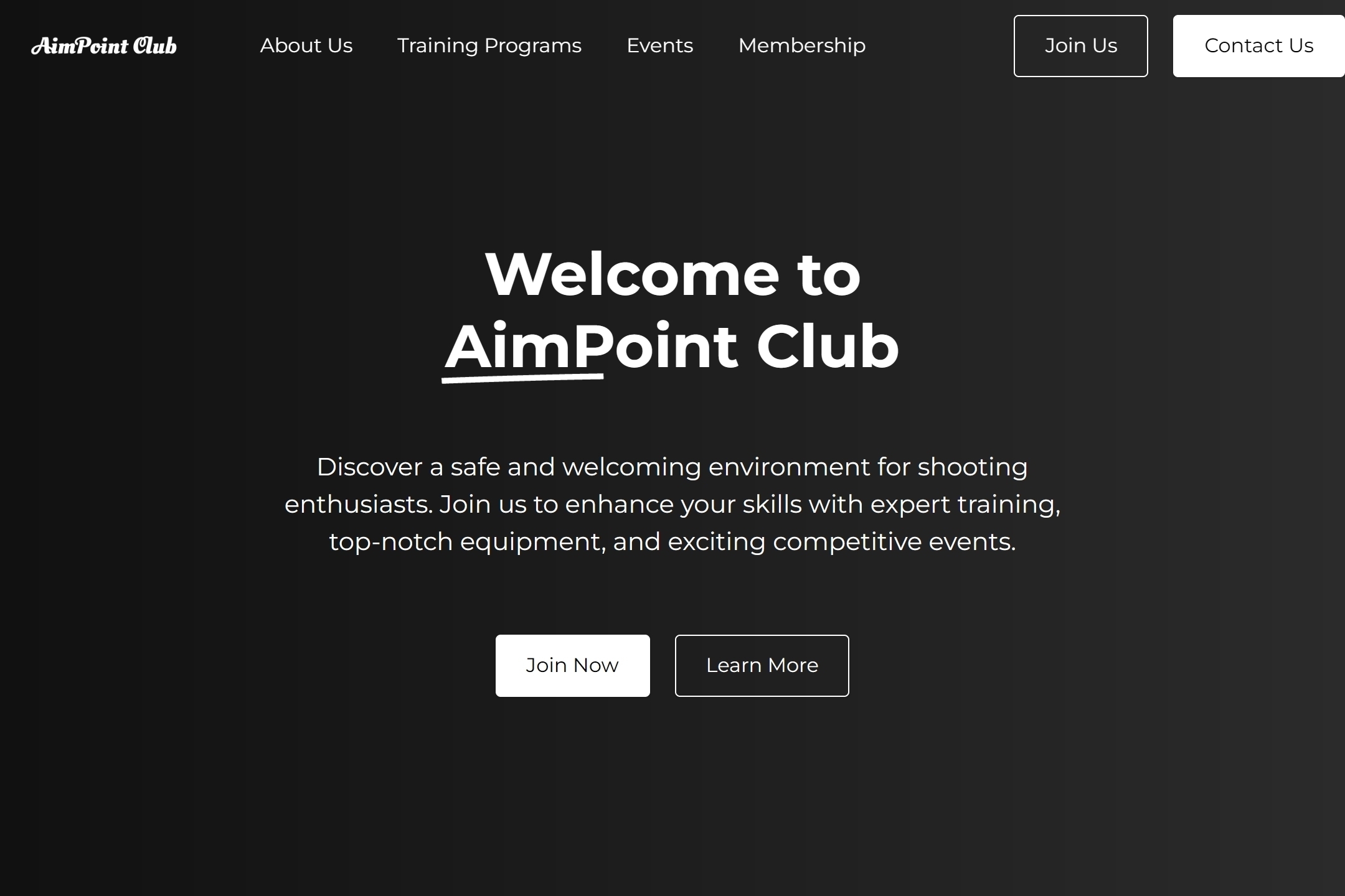 Shooting club website template