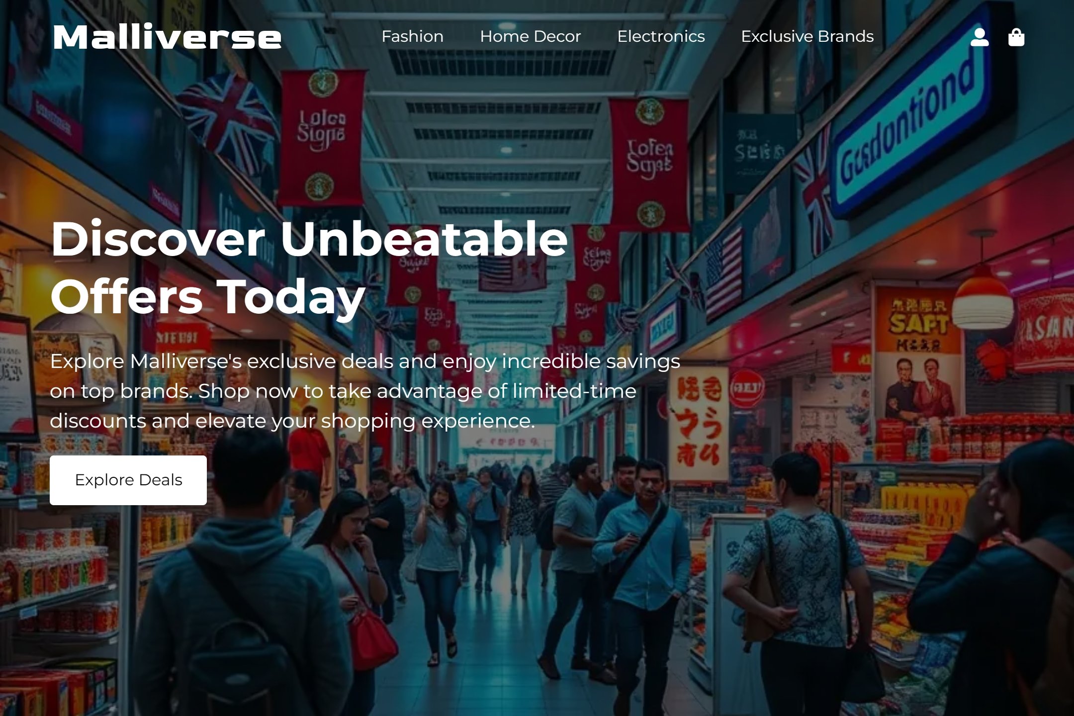 Shopping mall website template