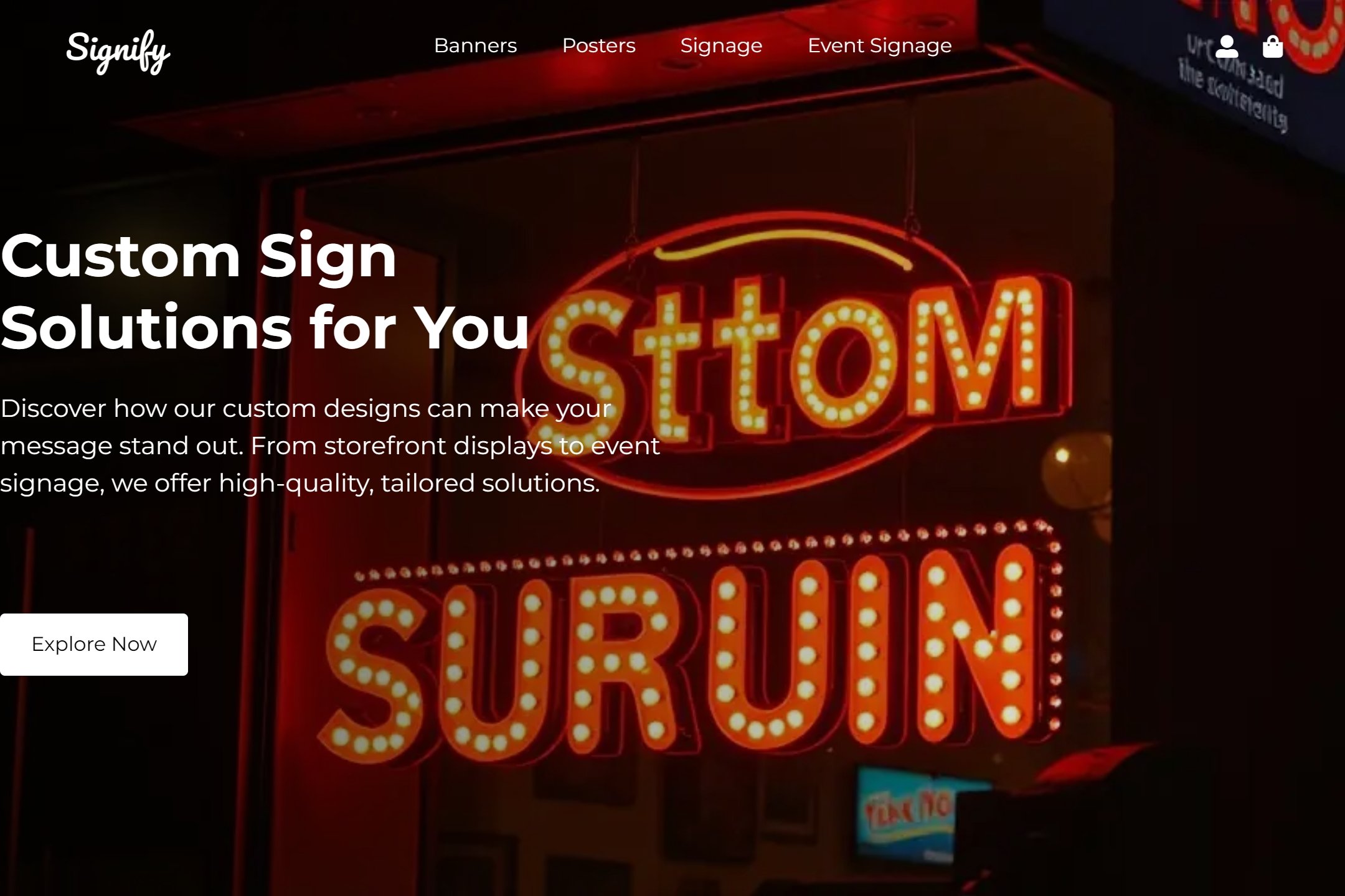 Sign shop website template
